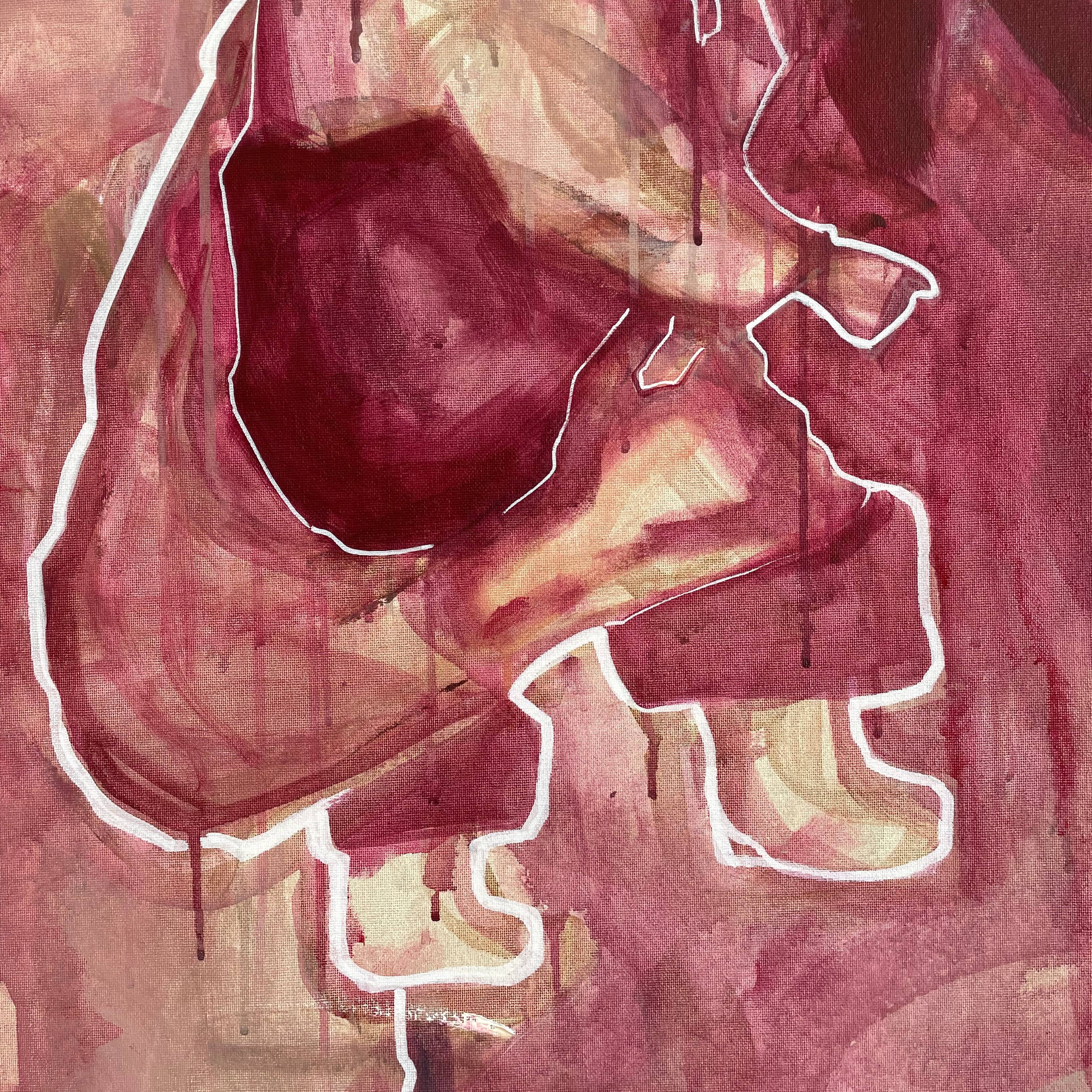 Her eyes held the spring Expressive and gestural Painting Lesia Lé - Subjektiv.art