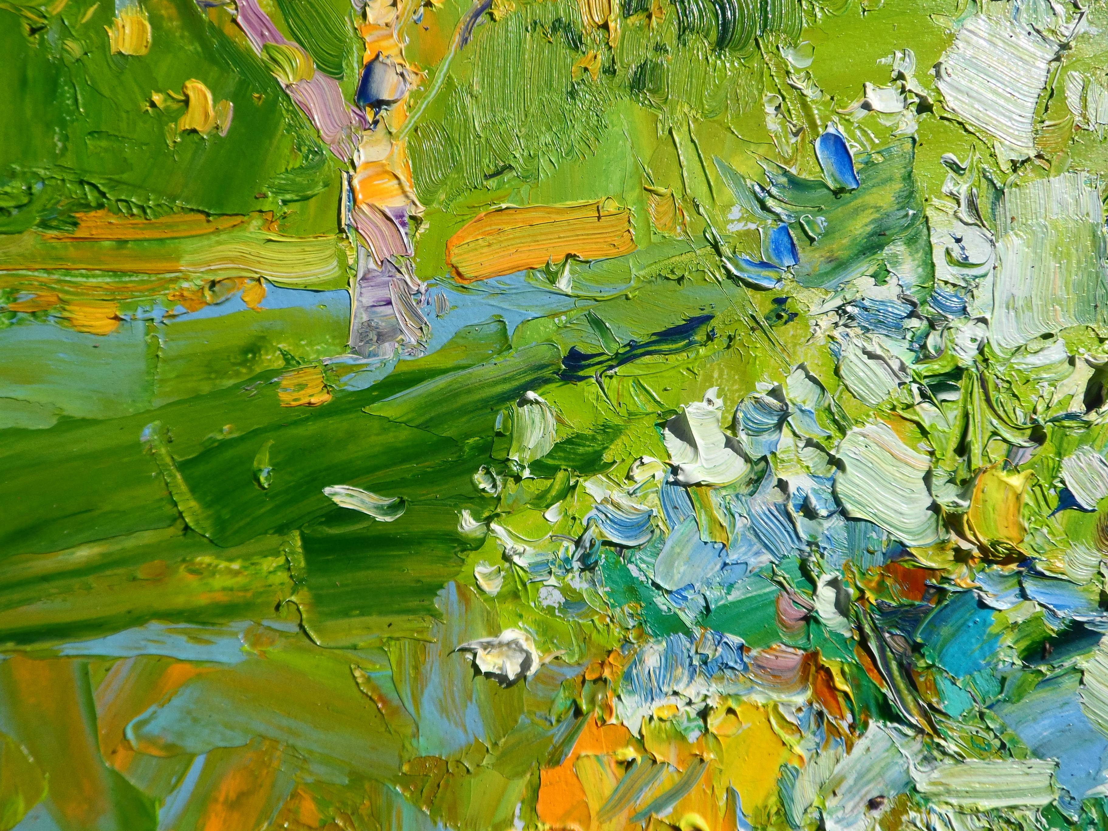" summer flowers" Expressive and gestural Painting Yehor Dulin - Subjektiv.art