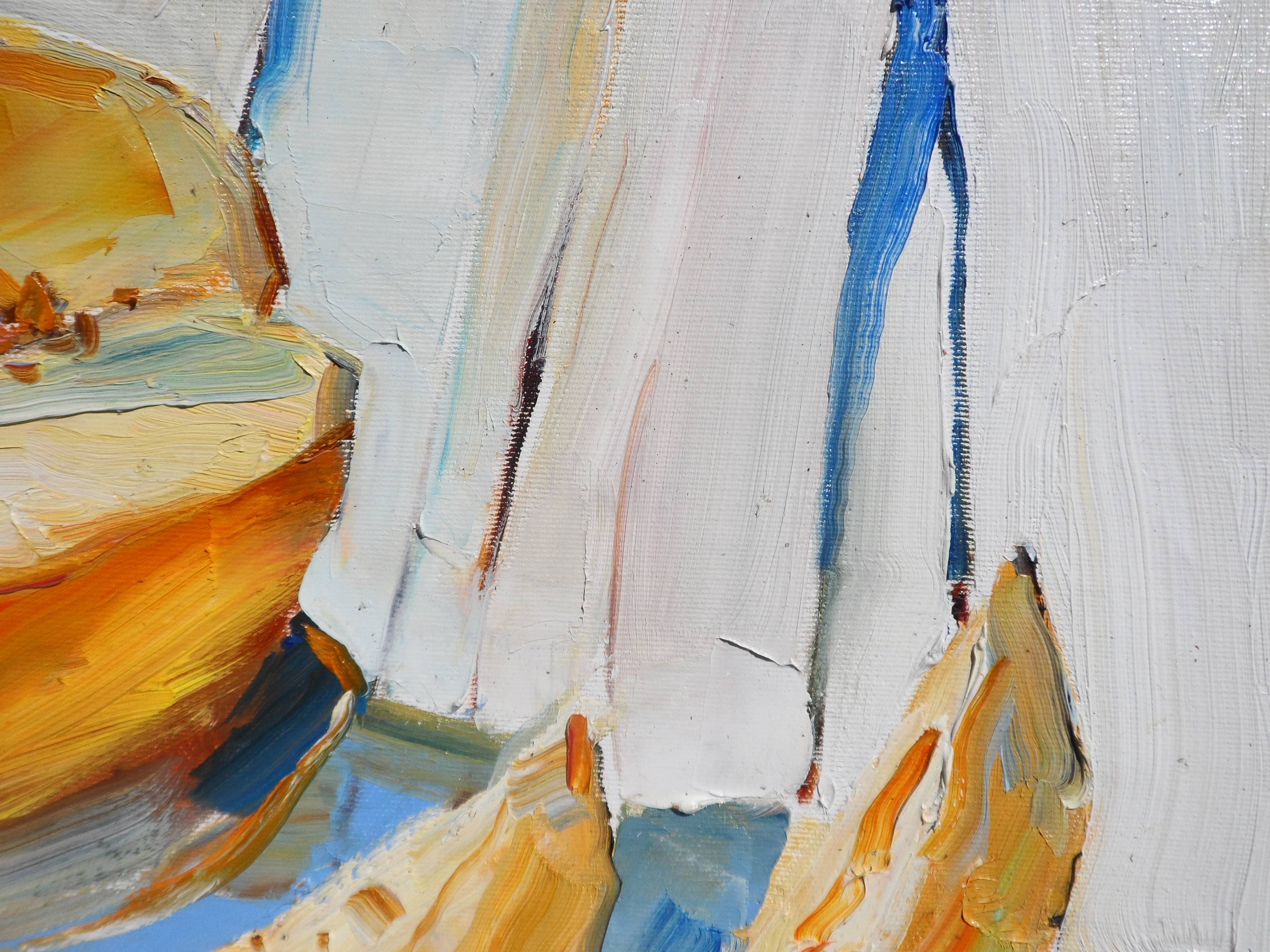 " Melon " Expressive and gestural Painting Yehor Dulin - Subjektiv.art