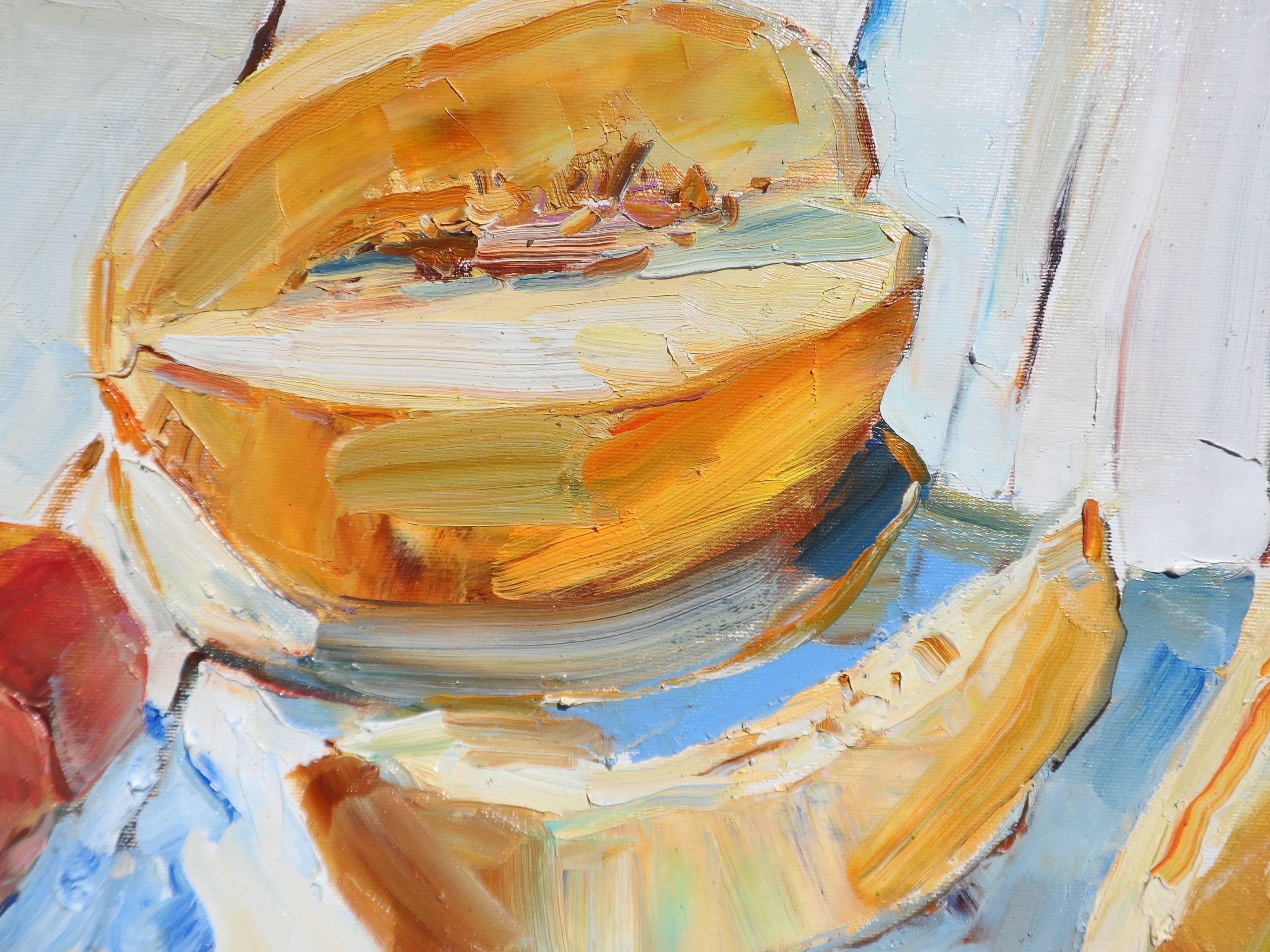 " Melon " Expressive and gestural Painting Yehor Dulin - Subjektiv.art