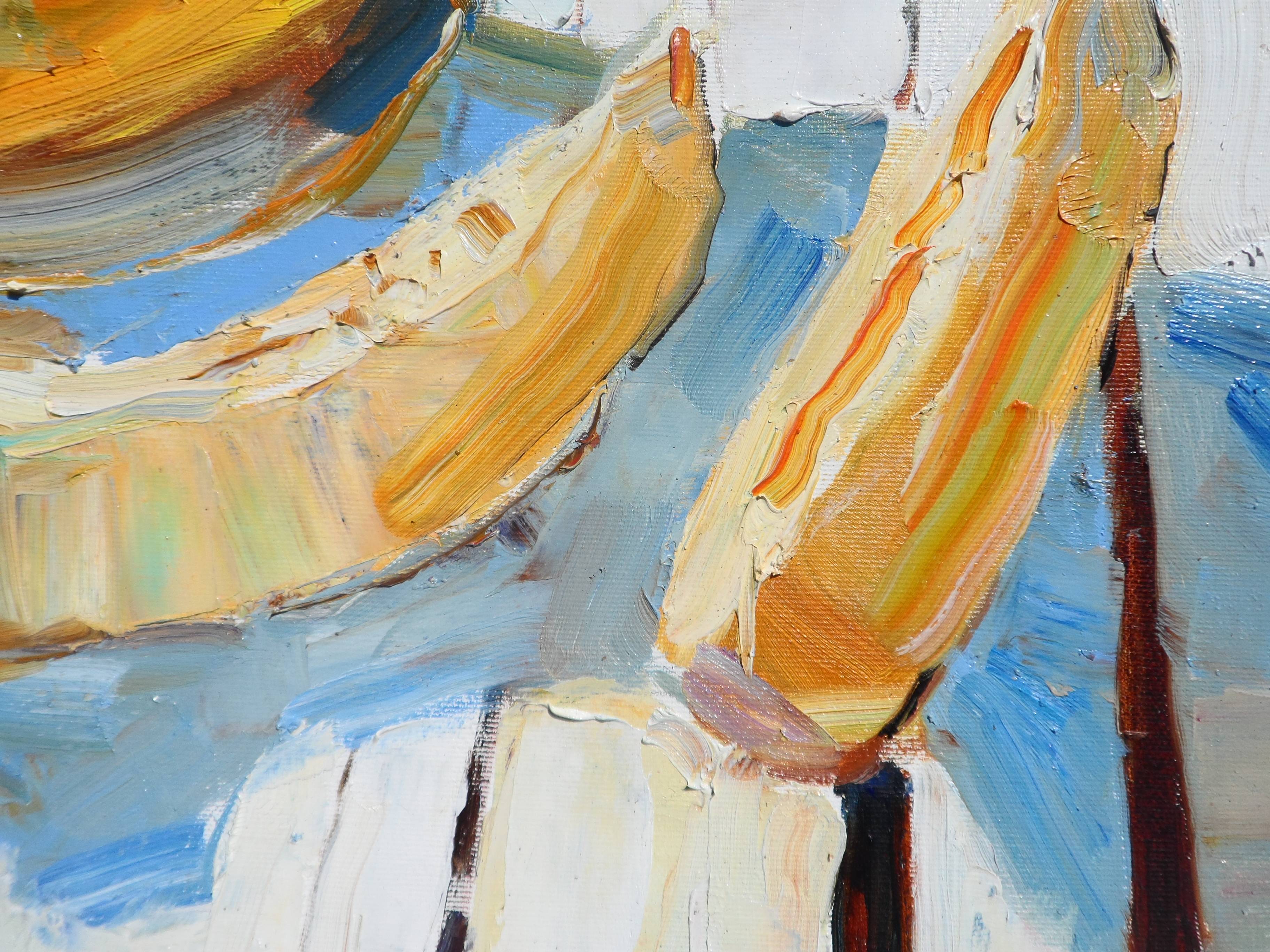 " Melon " Expressive and gestural Painting Yehor Dulin - Subjektiv.art