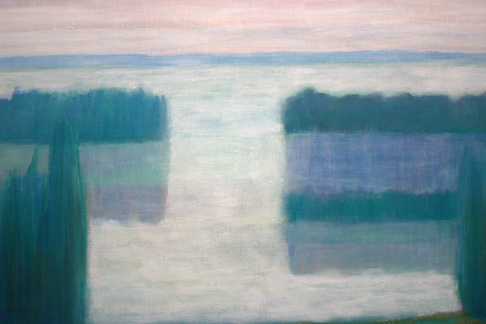 Une chambre avec vue juste pour nous ! Depuis le jardin français, c’est ici que je peins la première gelée blanche et vous donne un ailleurs. Fine Art Painting francois page - Subjektiv.art