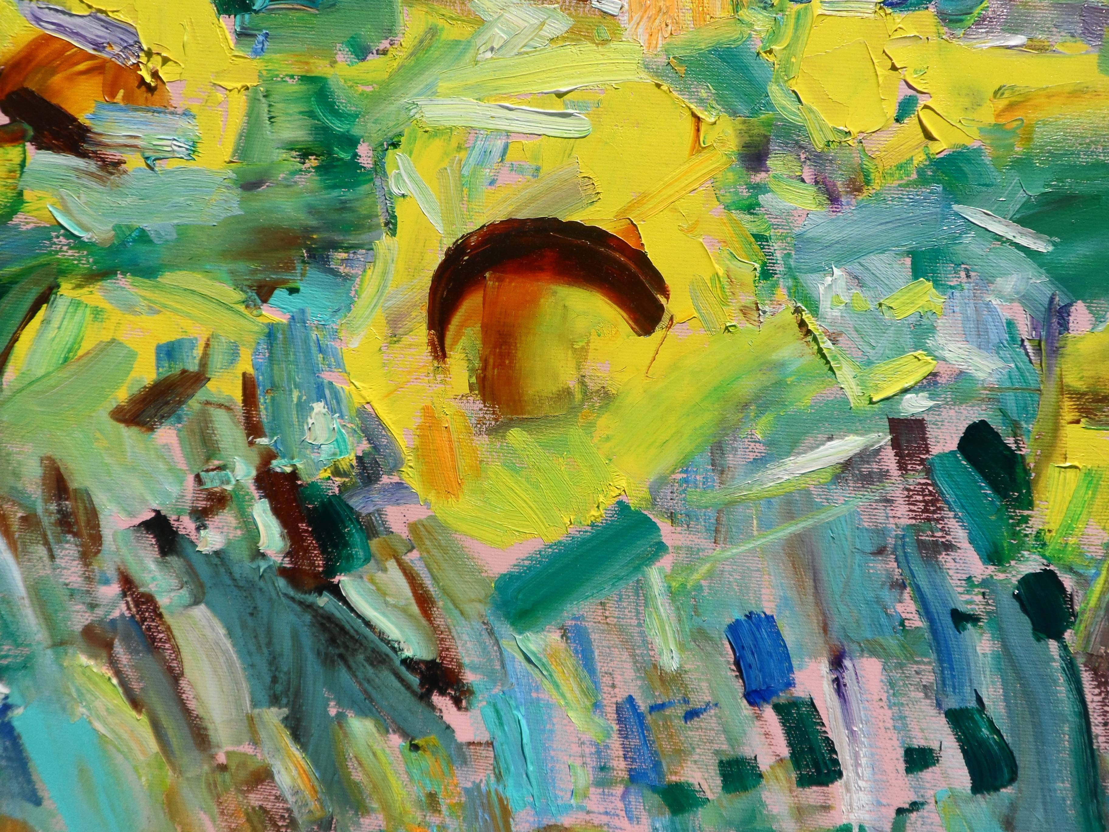 Sunflowers Impressionistic Painting Yehor Dulin - Subjektiv.art