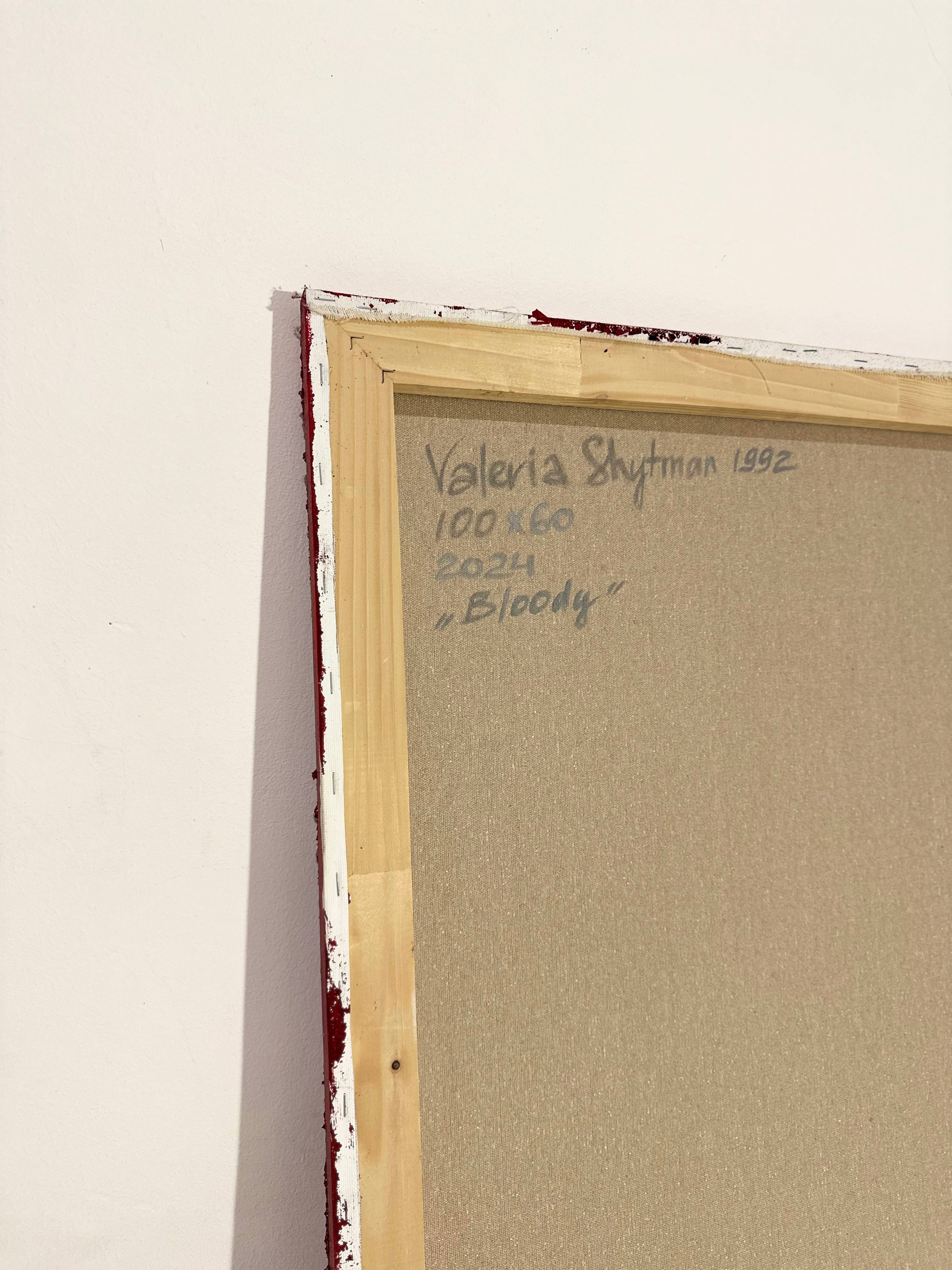 Bloody Moon Abstract Painting Valeriia Shytman - Subjektiv.art