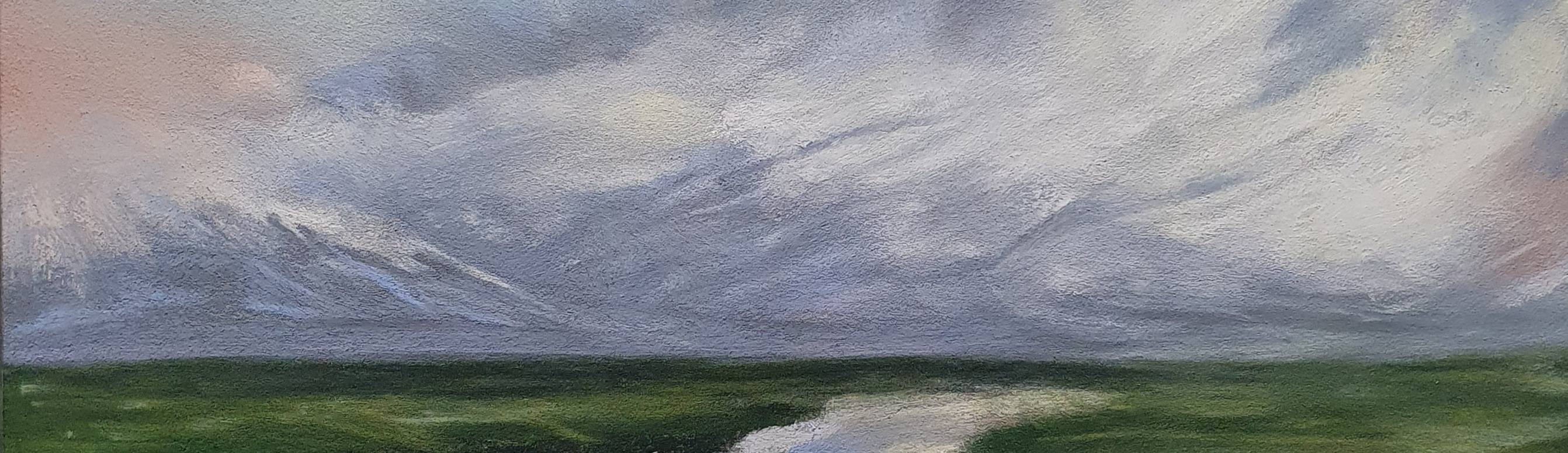 GEORGIA. Contemporary landscape. Mountains. Painting. Impressionistic Drawing Victoria Stefchyshyna - Subjektiv.art