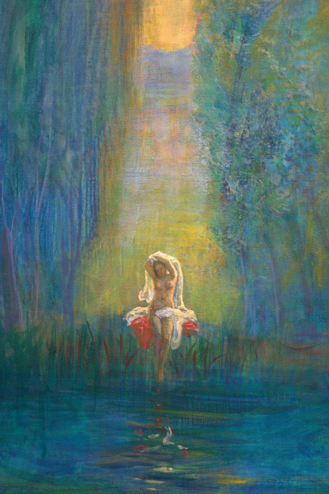 C'était une fin d'été presque tranquille, d'un feuillage naissait l'incertitude. Fine Art Painting francois page - Subjektiv.art