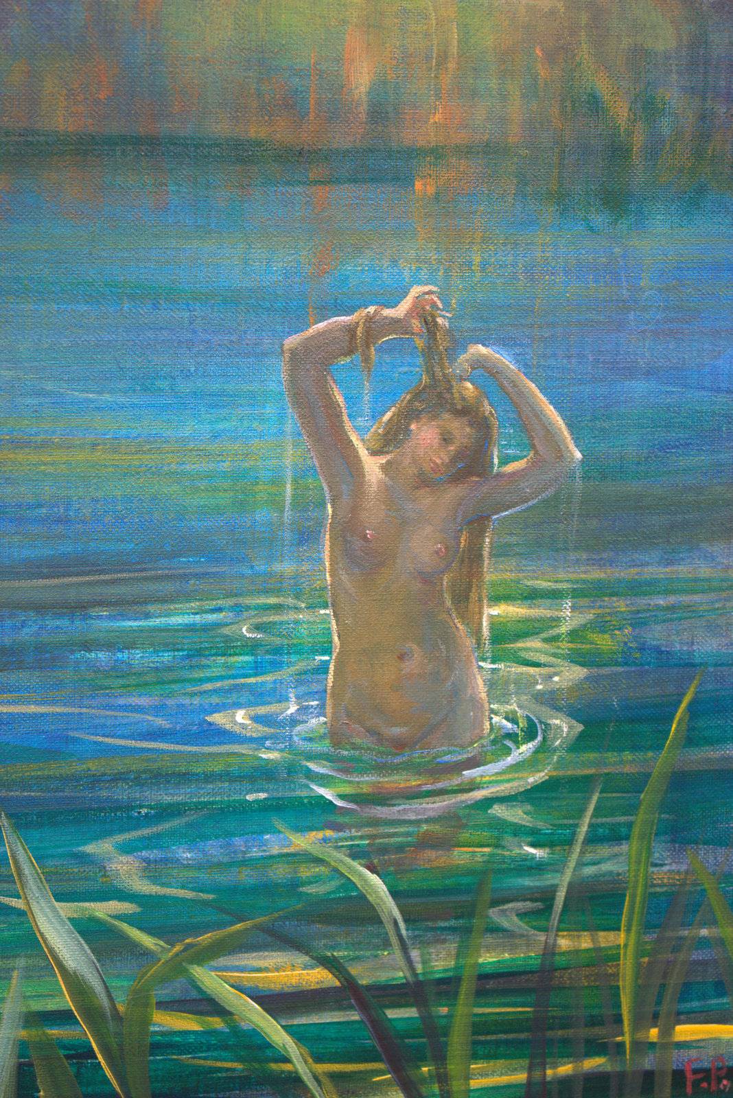 C'était une fin d'été presque tranquille, d'un feuillage naissait l'incertitude. Fine Art Painting francois page - Subjektiv.art