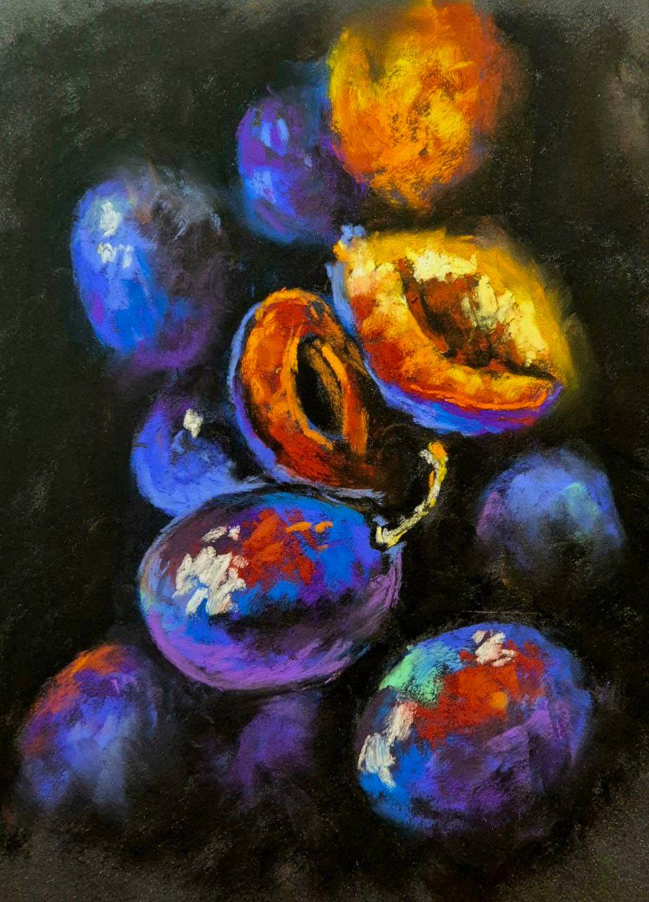 Vibrant Plums. 22х28 stillife  - Subjektiv.art