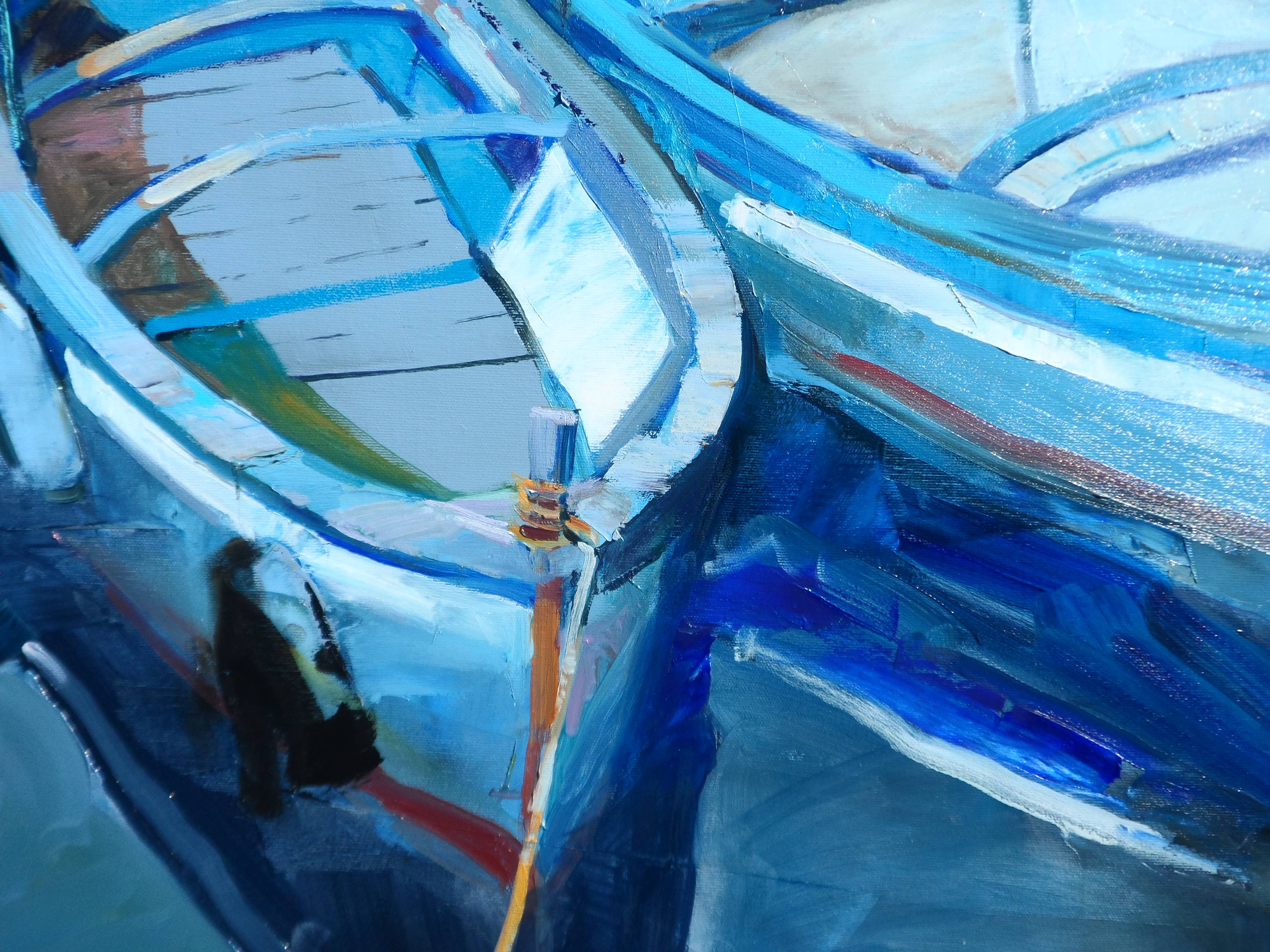 " Boats Italy " Fine Art Painting Yehor Dulin - Subjektiv.art