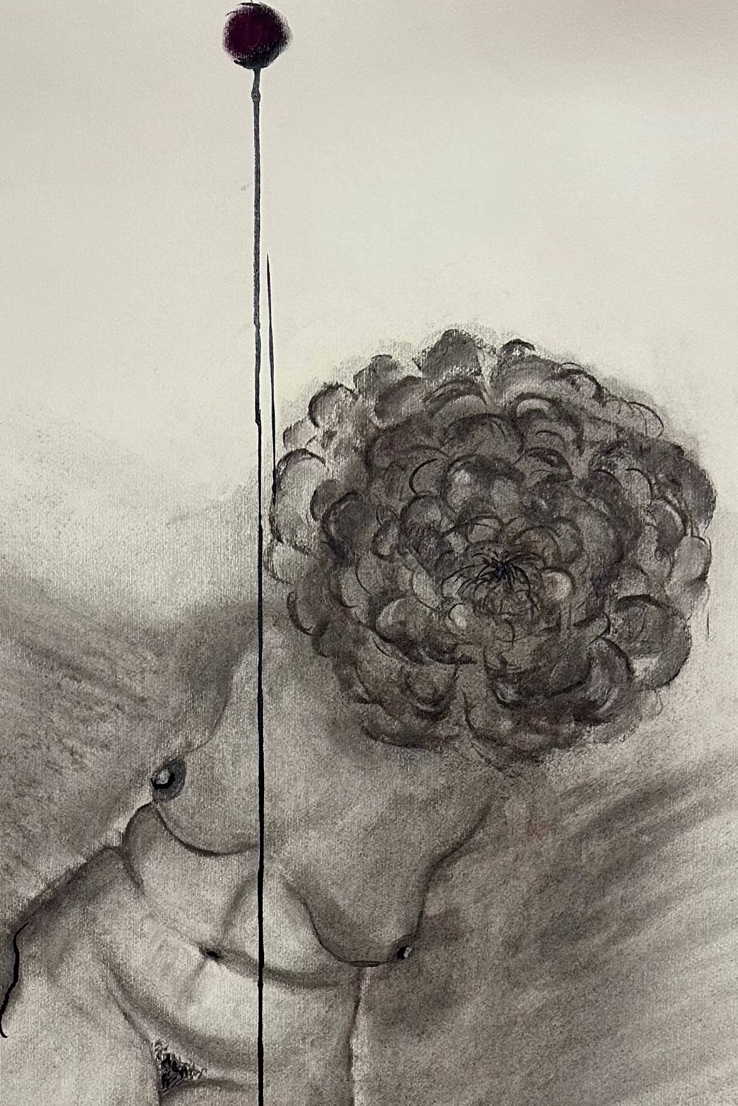 Flower Naive Drawing Daria Butriashkina - Subjektiv.art