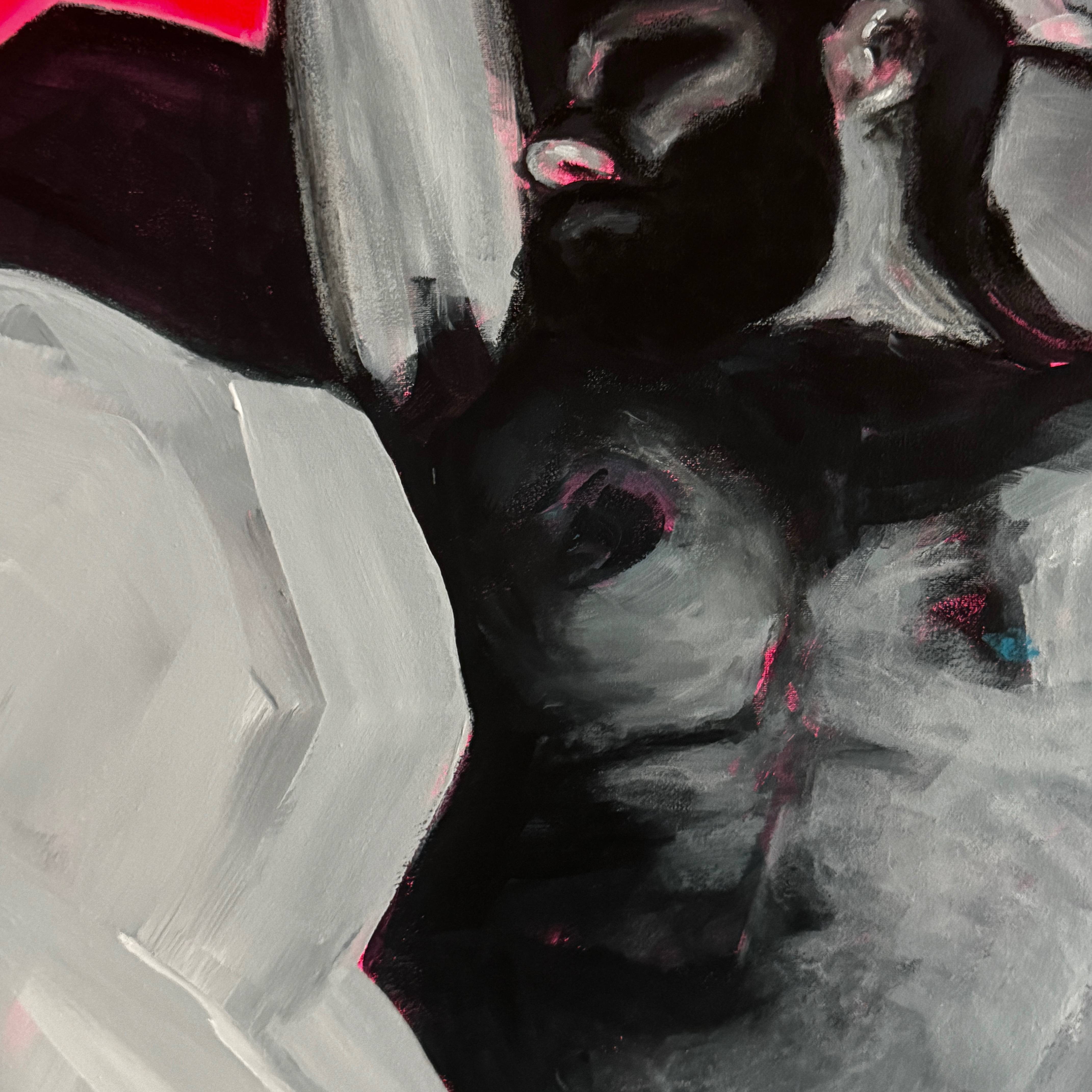 PINK HERO Modern Painting Sergio Tiutiunnyk - Subjektiv.art