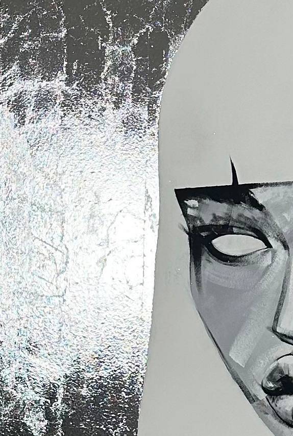 White Widow Abstract Painting Valeriia Shytman - Subjektiv.art