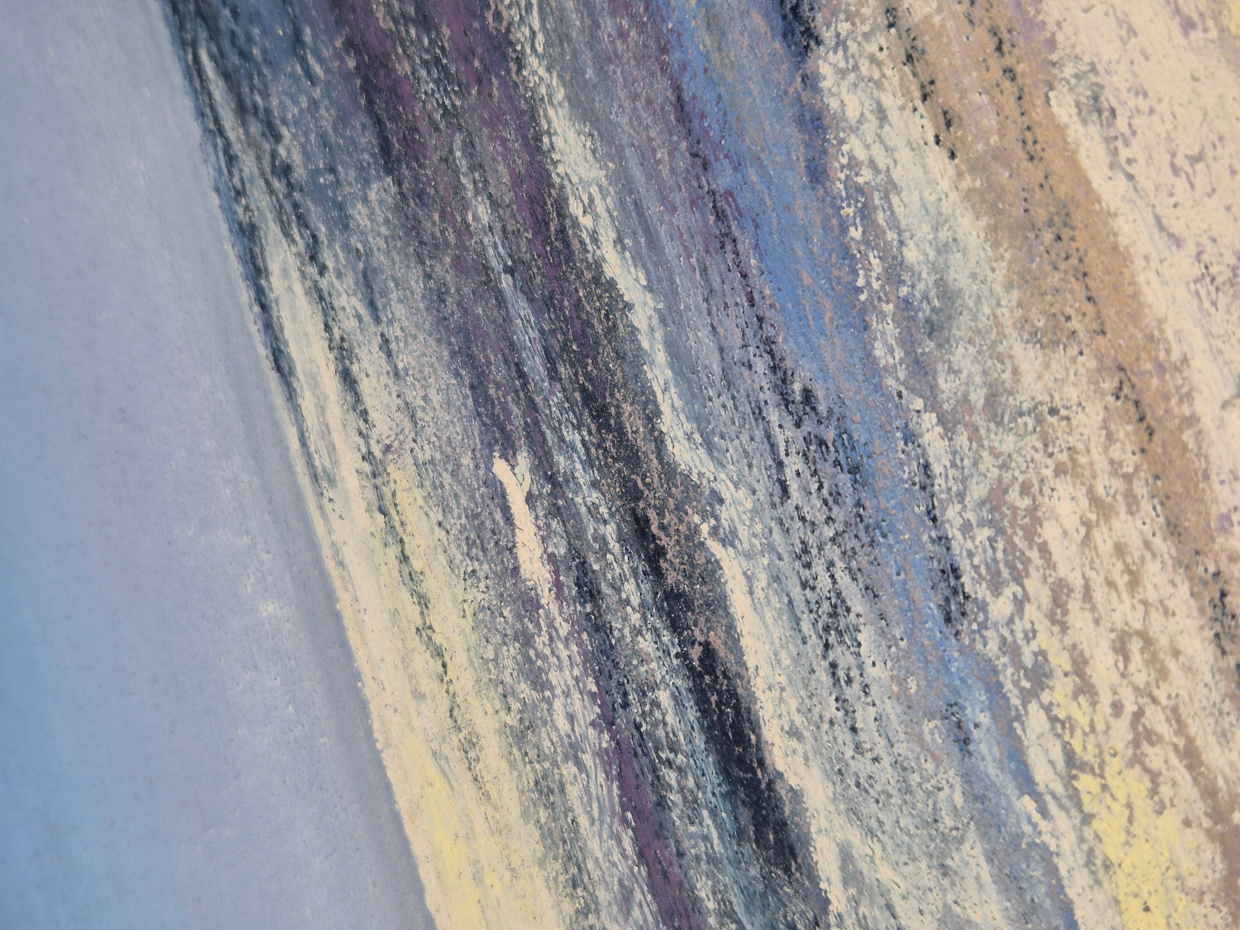 LAST SUMMER DAY. Seascape abstract painting. 28x39cm Drawing Abstract Drawing Victoria Stefchyshyna - Subjektiv.art