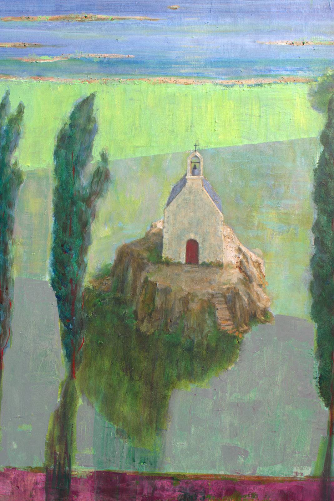 Pour dire la beauté du jour, il avait suffit d'un alignement. Mais dit-moi le jour ! Qu'en pense le ciel ? Fine Art Painting francois page - Subjektiv.art