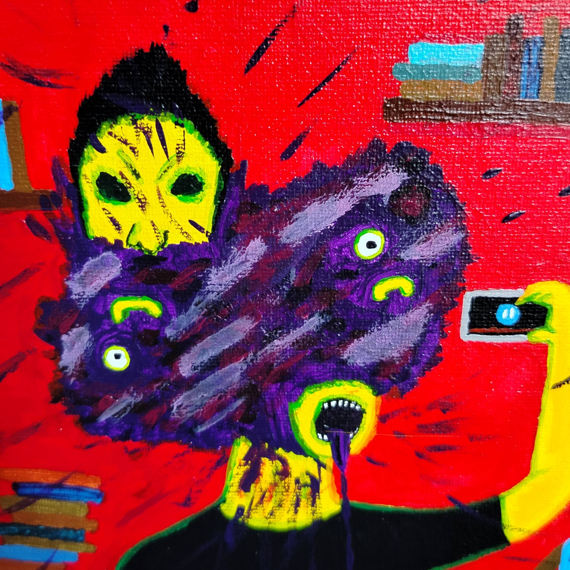 Brain Drain Surrealistic Painting Anton Mykhalchuk - Subjektiv.art