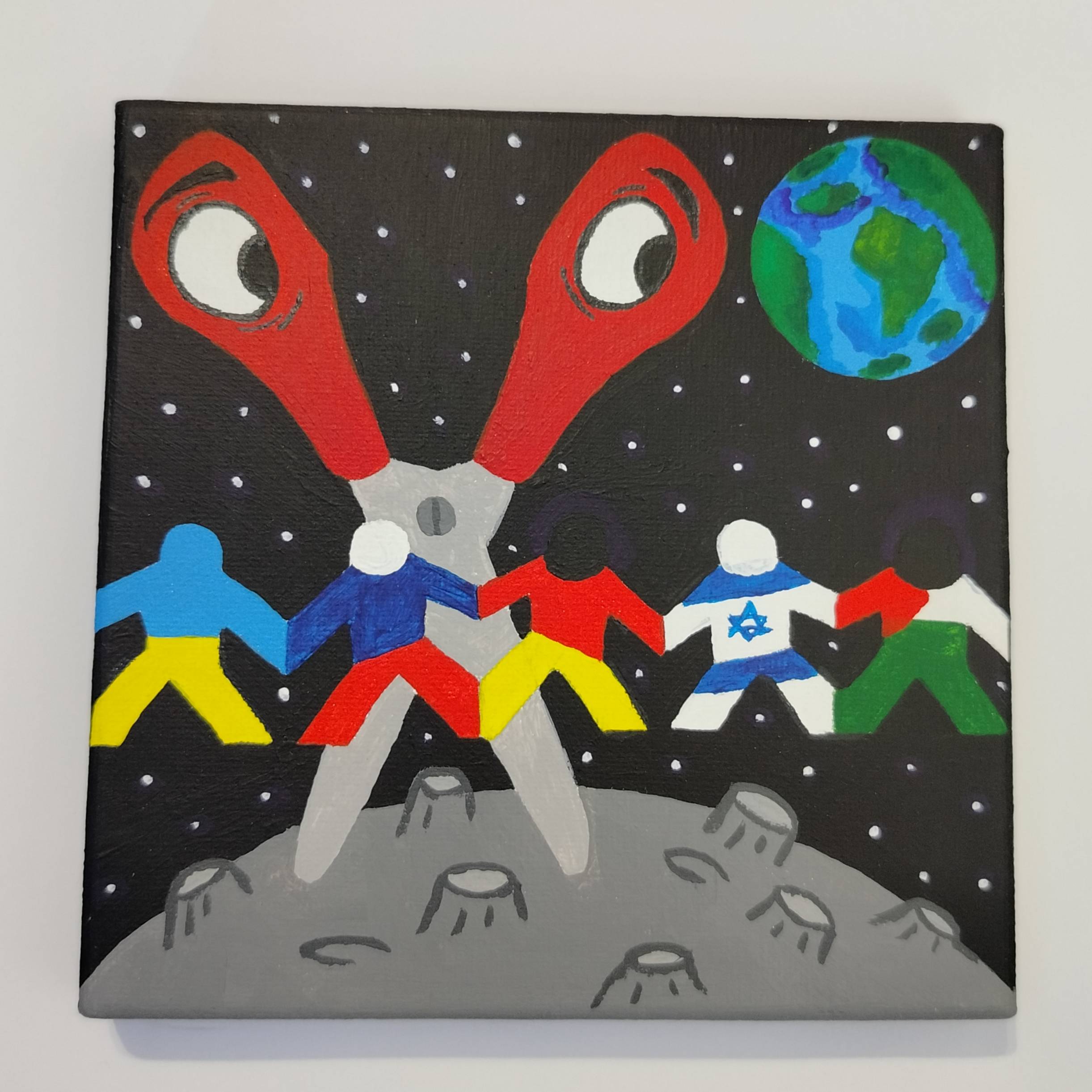 Paper Nations Surrealistic Painting Anton Mykhalchuk - Subjektiv.art