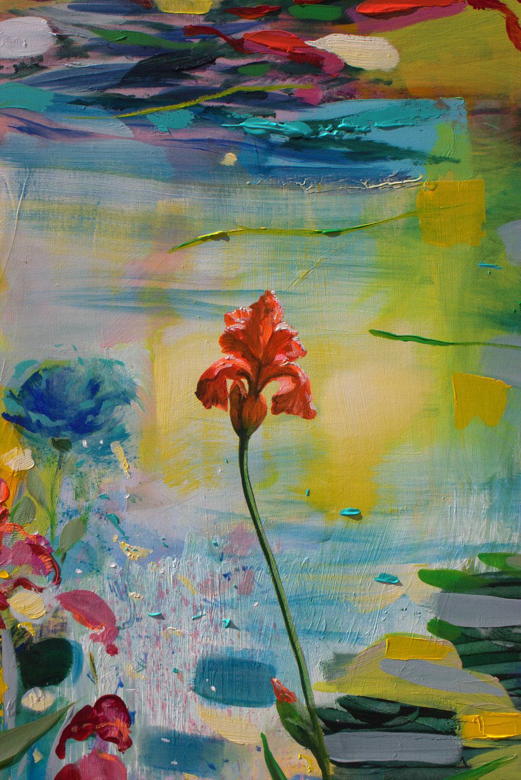  Pour le dernier printemps, tu étais la seule à avoir défié l'autan , mon unique héroïne.  Expressive and gestural Painting francois page - Subjektiv.art