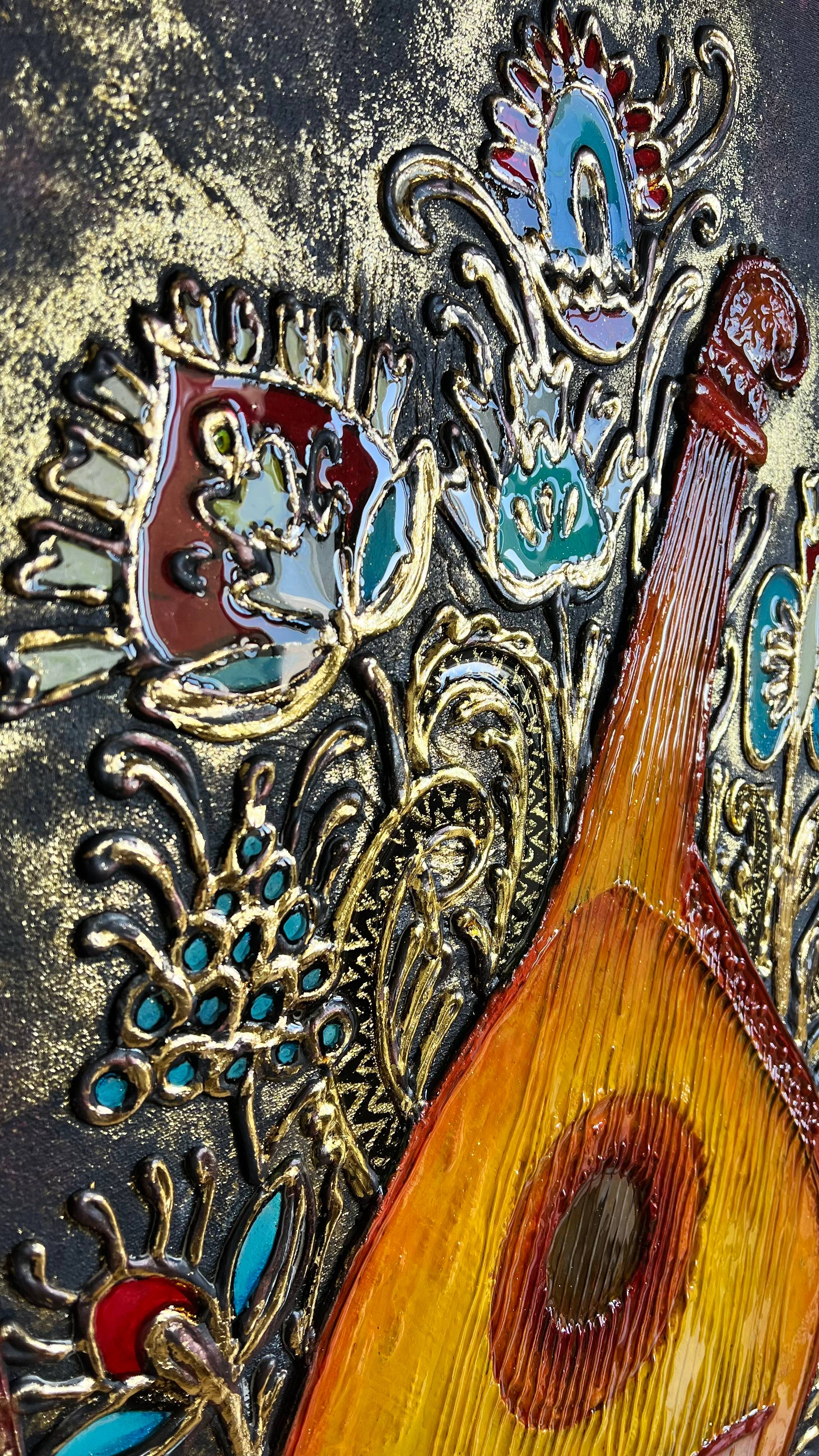 "Blooming Bandura" Modern Painting Yuliia Kiselova - Subjektiv.art