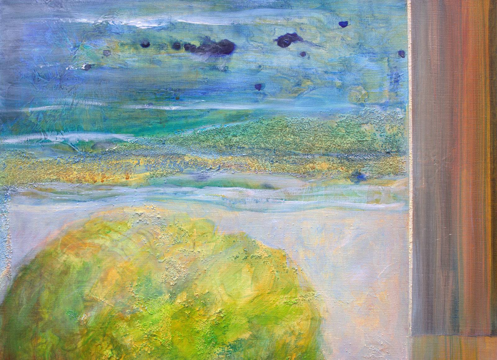 John posant devant son tableau: "Ariane attendant Thésée devant la porte du labyrinthe." Fine Art Painting francois page - Subjektiv.art