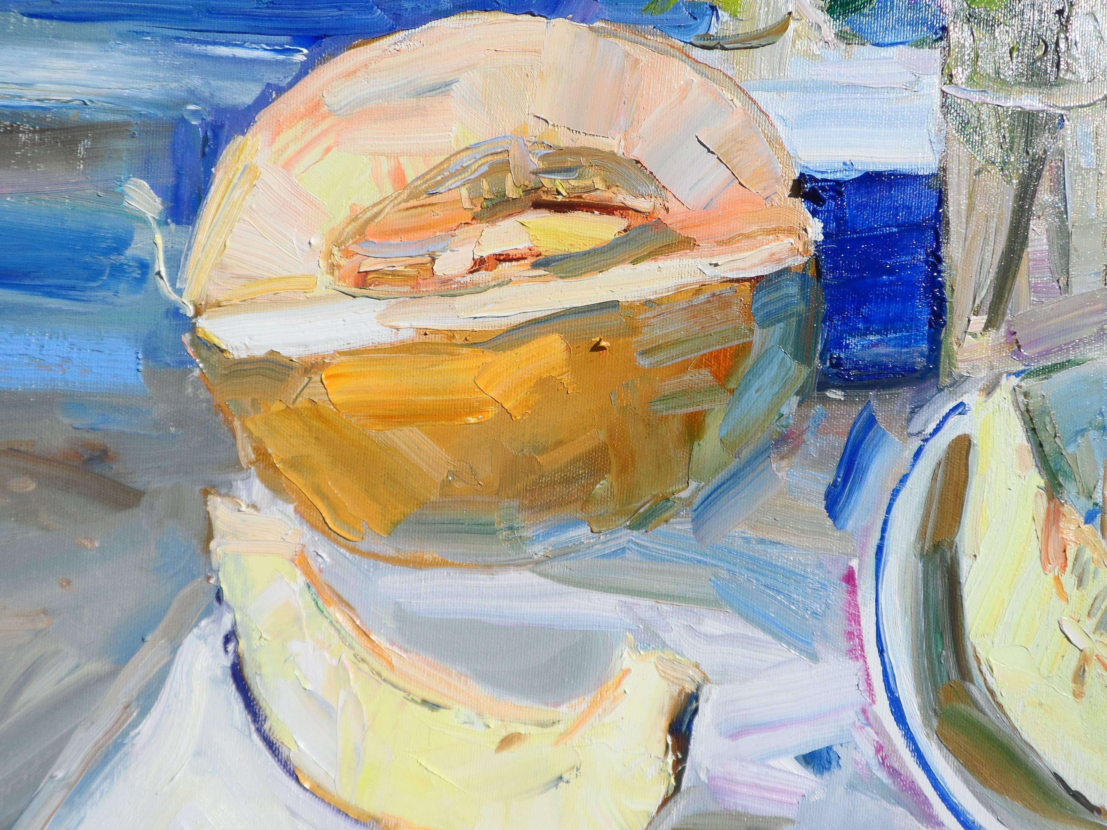 " Ukrainian melon" Expressive and gestural Painting Yehor Dulin - Subjektiv.art