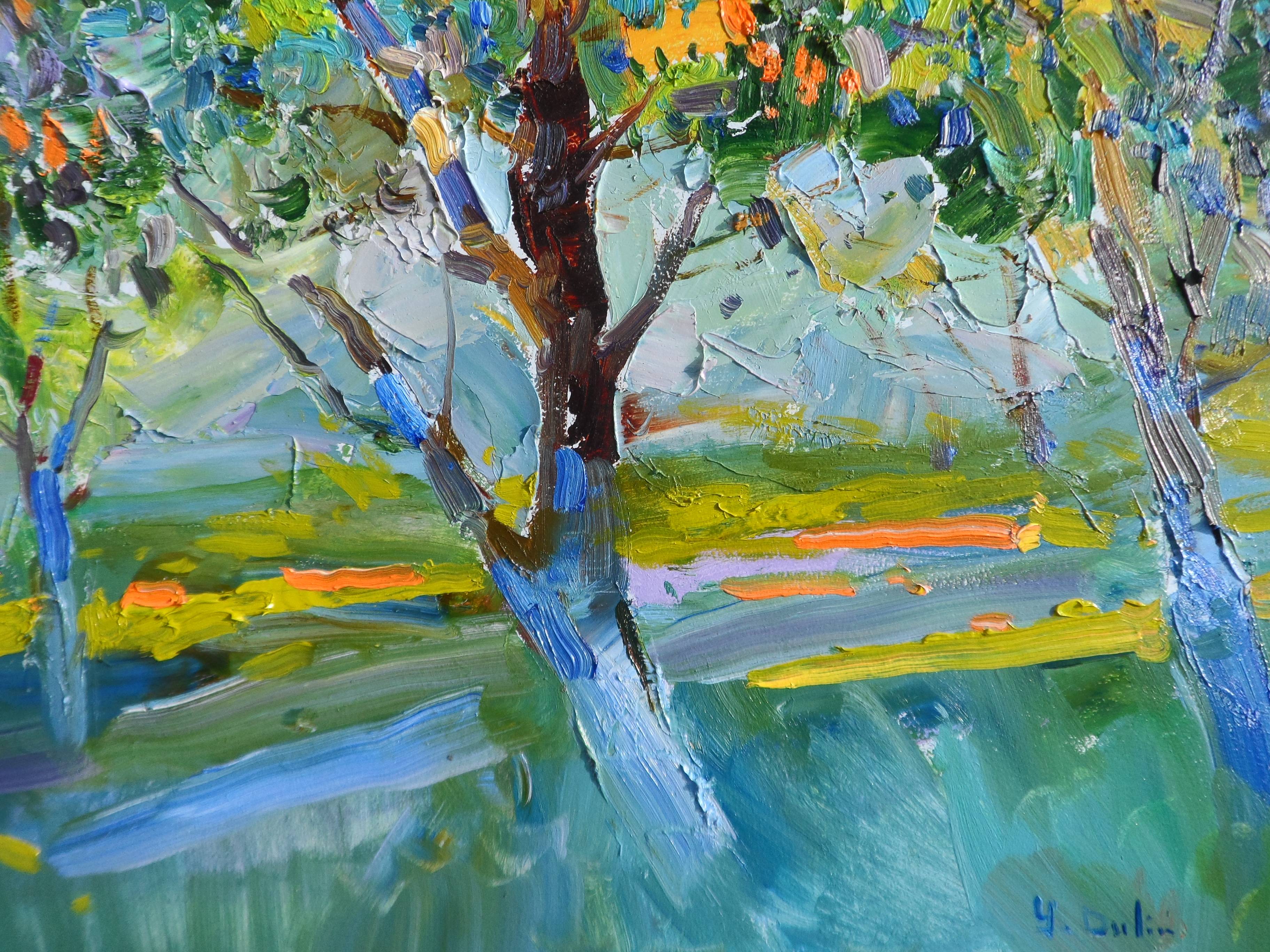 " Gardens" Expressive and gestural Painting Yehor Dulin - Subjektiv.art