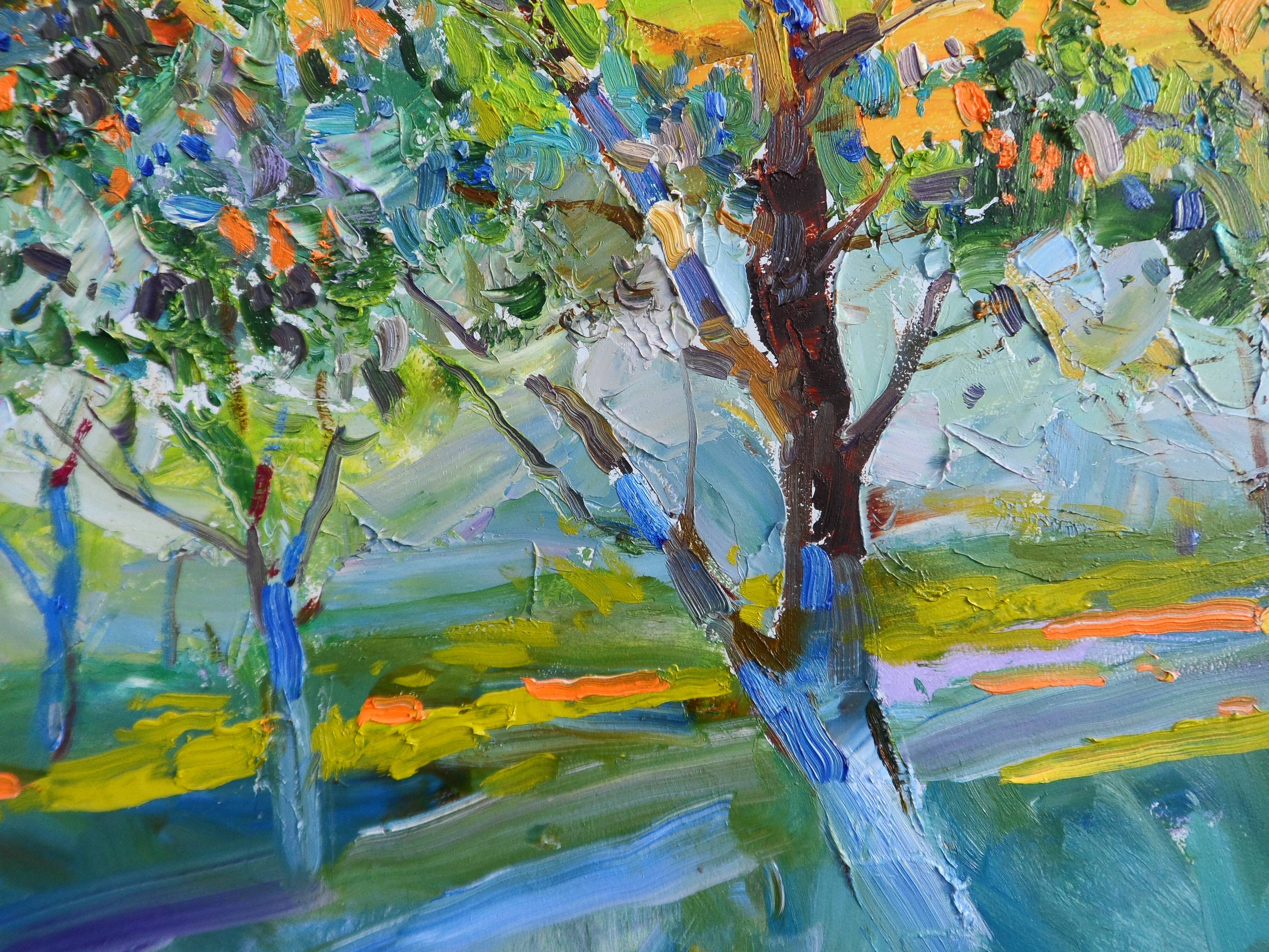 " Gardens" Expressive and gestural Painting Yehor Dulin - Subjektiv.art