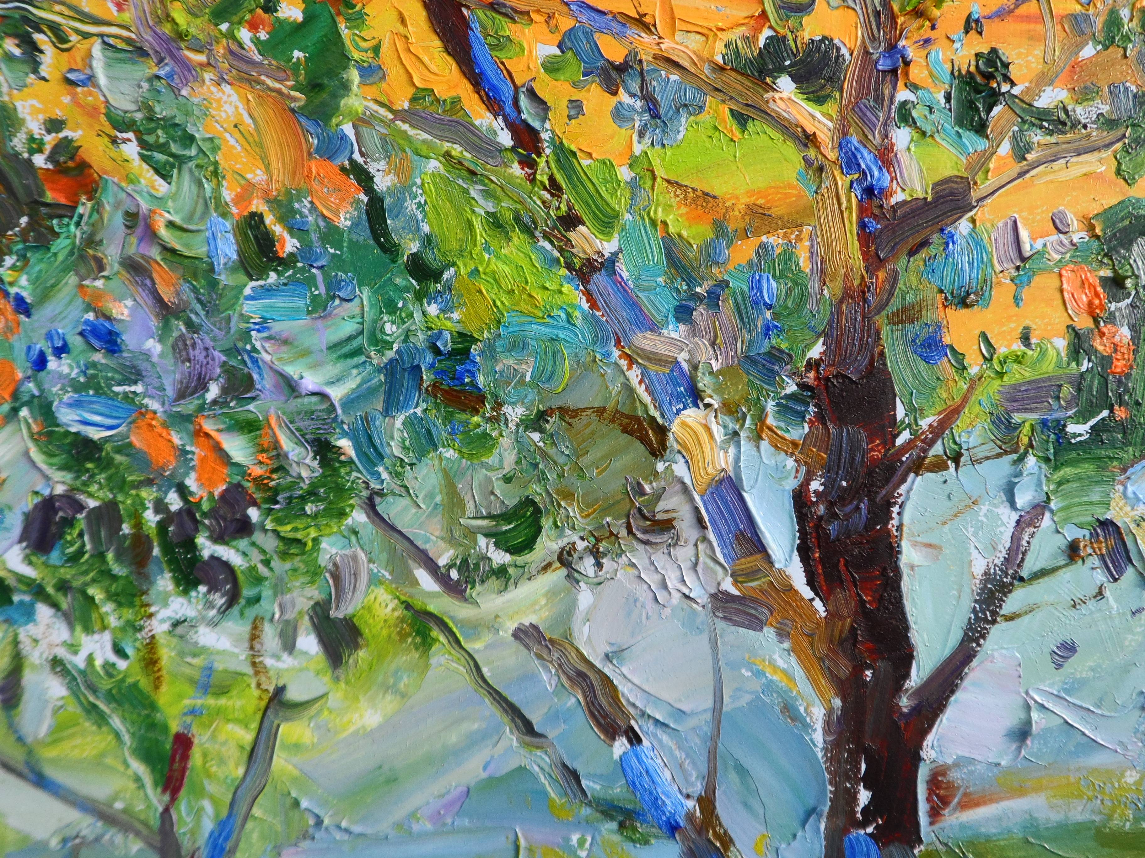 " Gardens" Expressive and gestural Painting Yehor Dulin - Subjektiv.art