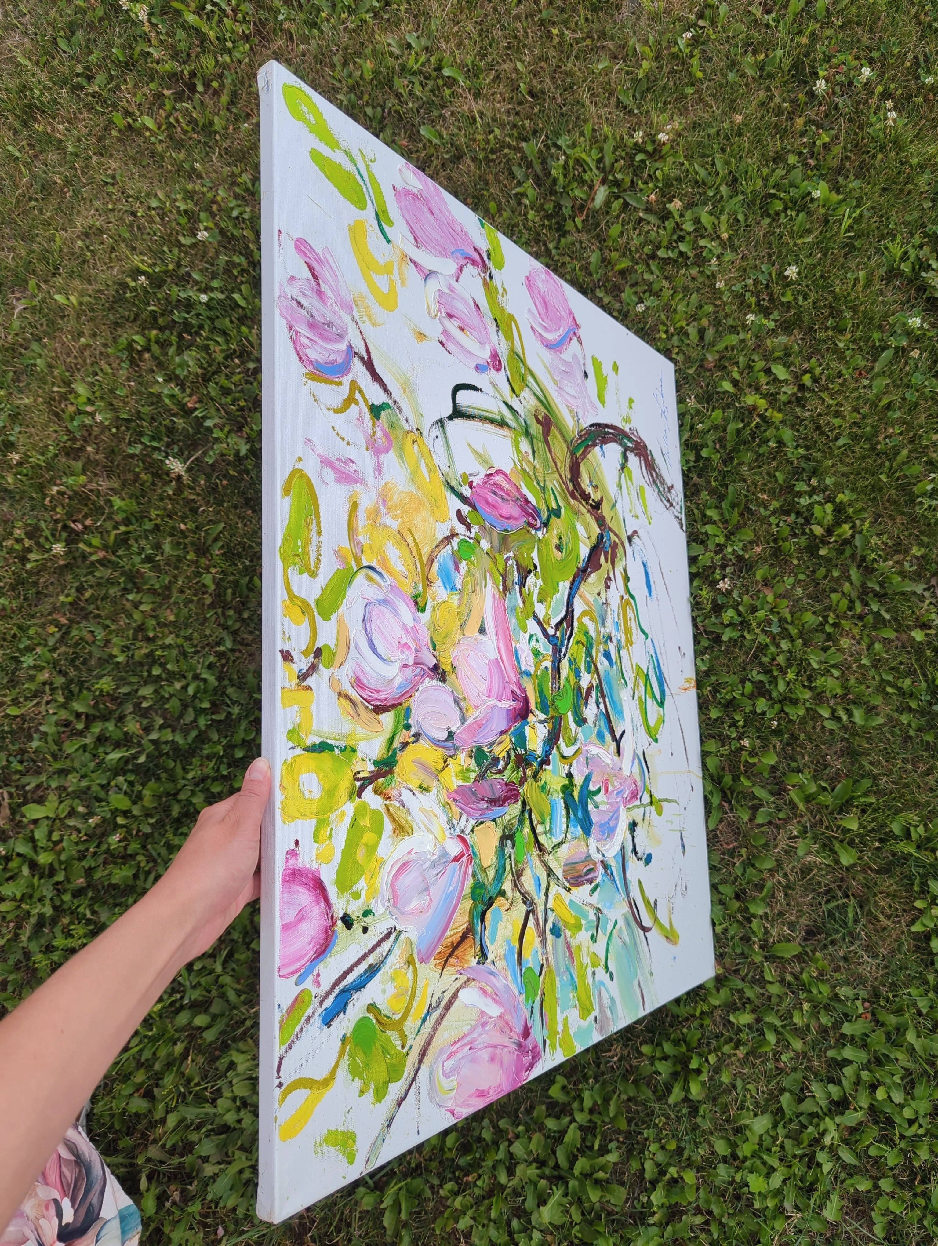 "Magnolia on white" Impressionistic Painting Helen Shukina - Subjektiv.art