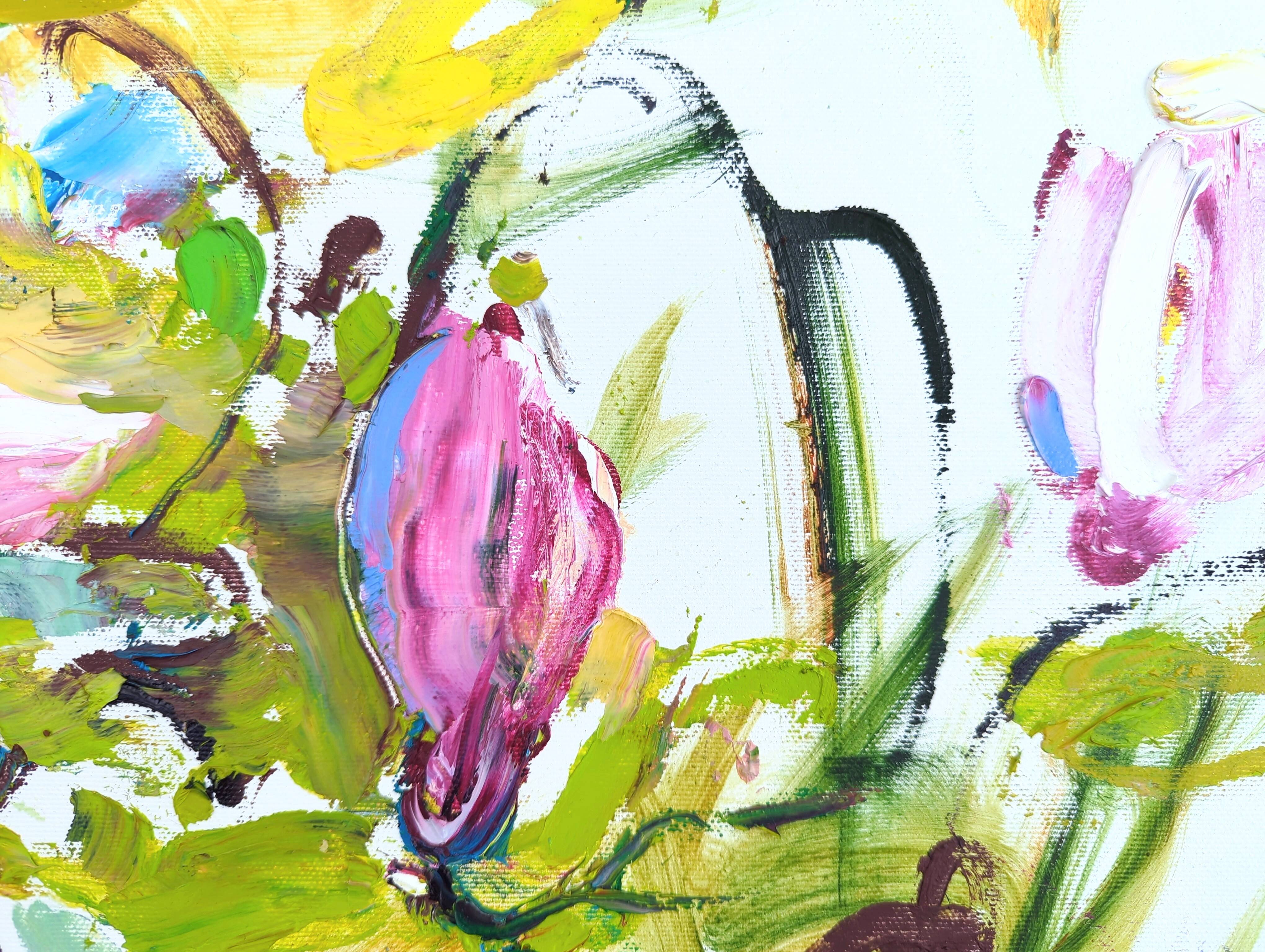 "Magnolia on white" Impressionistic Painting Helen Shukina - Subjektiv.art