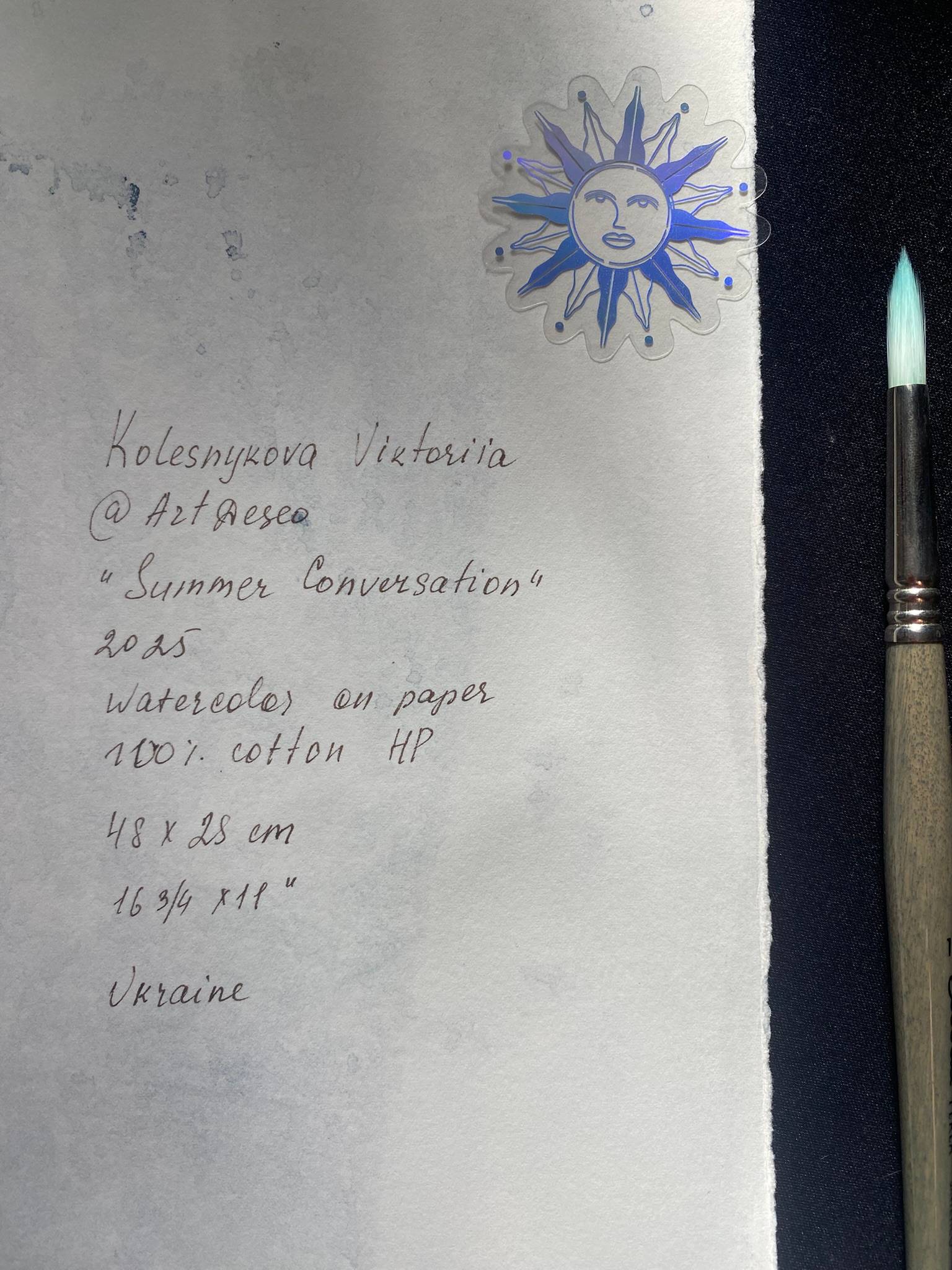 Summer Conversation Photorealistic Painting Viktoriia Kolesnykova - Subjektiv.art