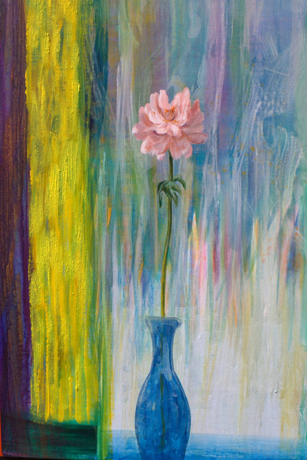  Au bord de ta fenêtre, vers le jardin, la vie toujours se tisse car toute chose dans ton cœur demeure. Fine Art Painting francois page - Subjektiv.art