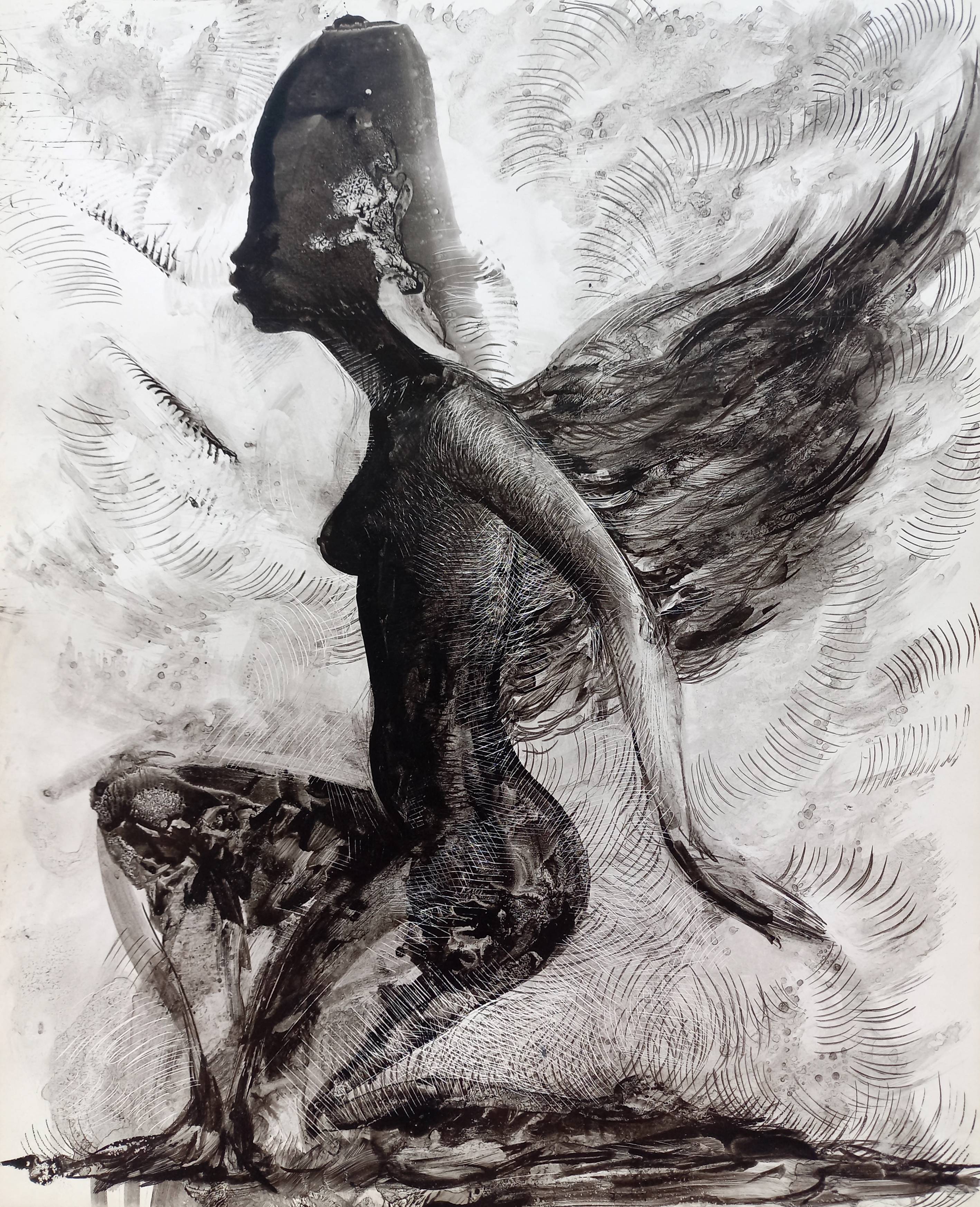 Transformation Fine Art Drawing Lana Korolievskaia - Subjektiv.art