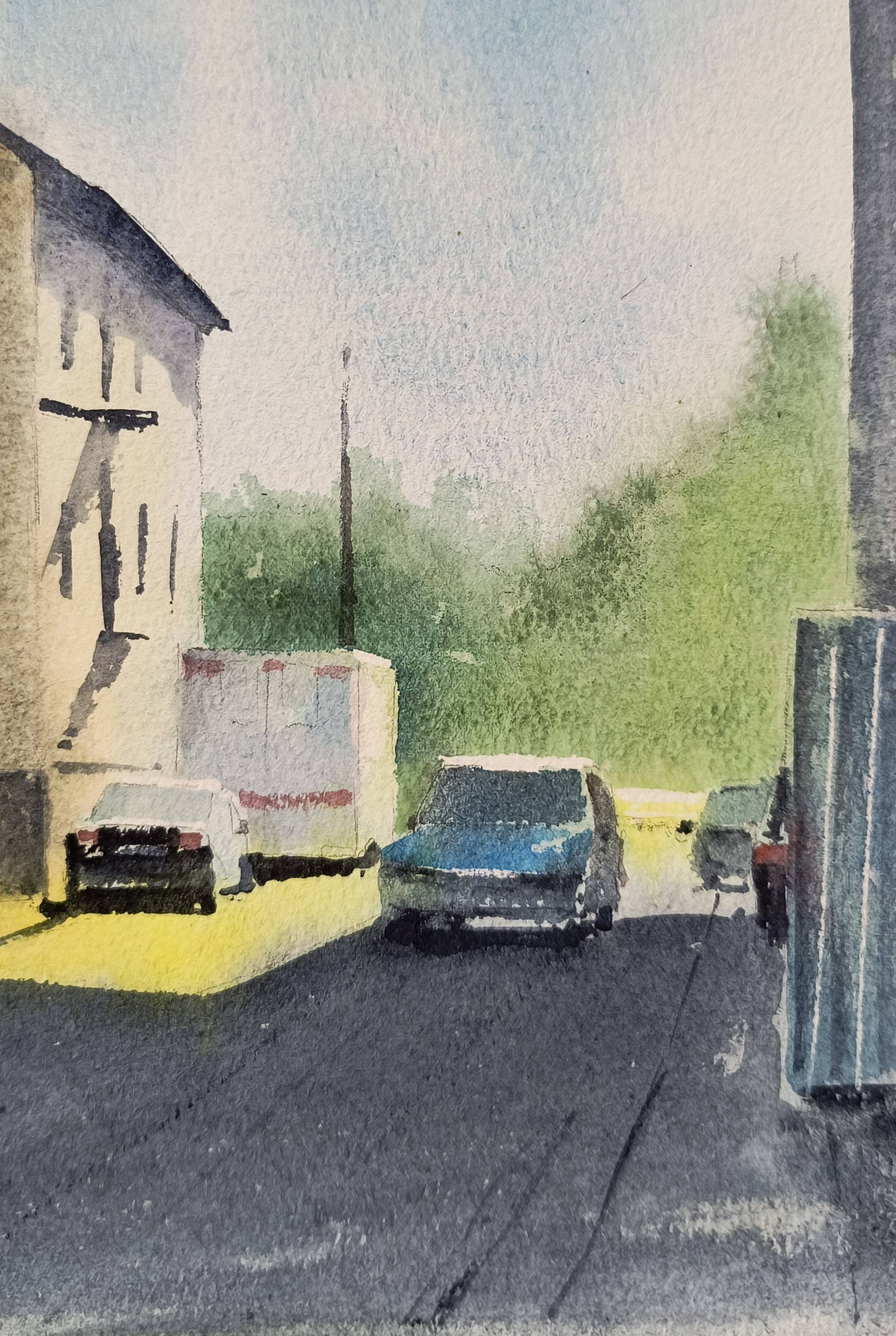 House on Shchuseva Street, Kyiv Impressionistic Painting Eugene Kachan - Subjektiv.art