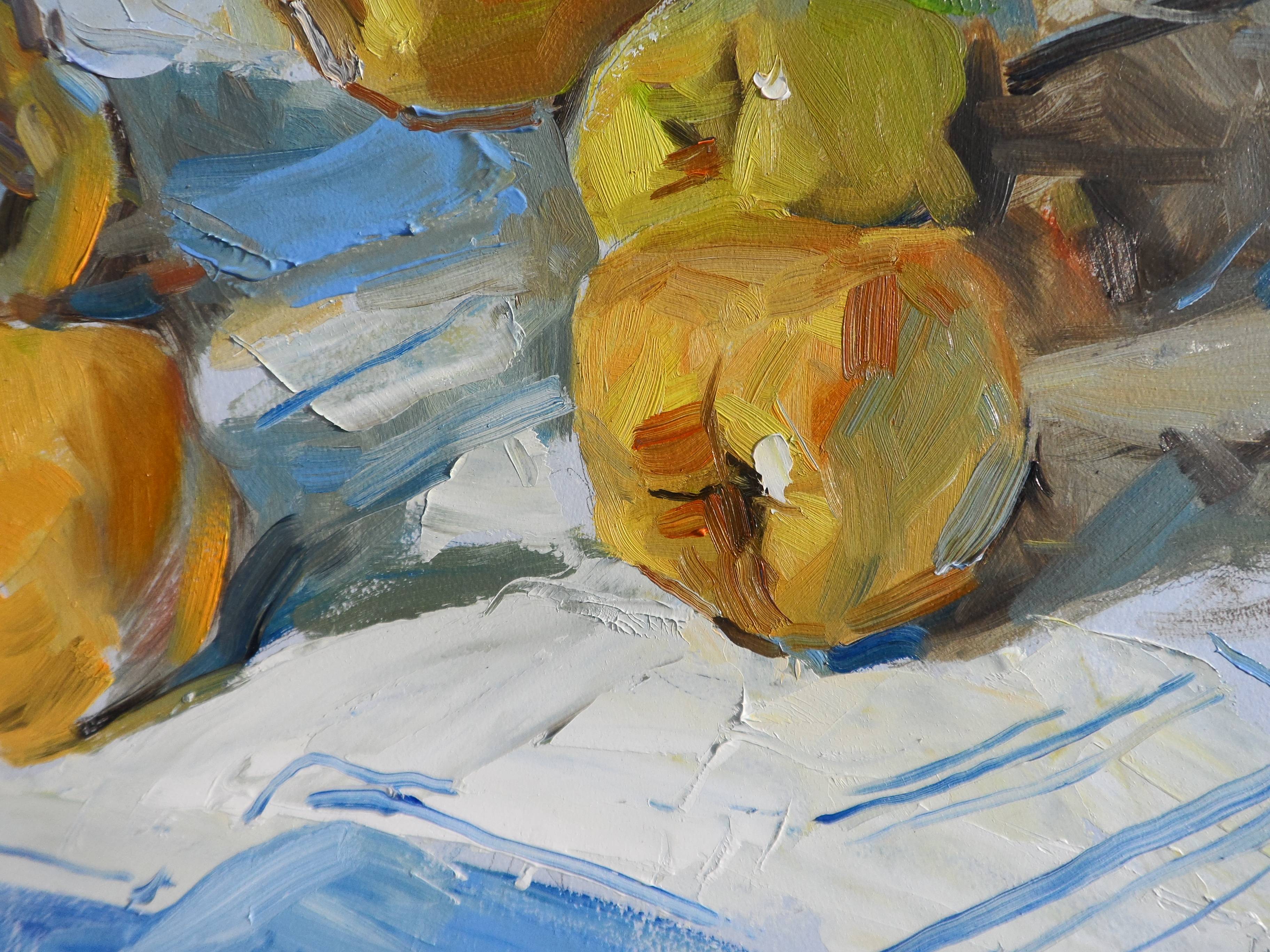 "Quince " Expressive and gestural Painting Yehor Dulin - Subjektiv.art