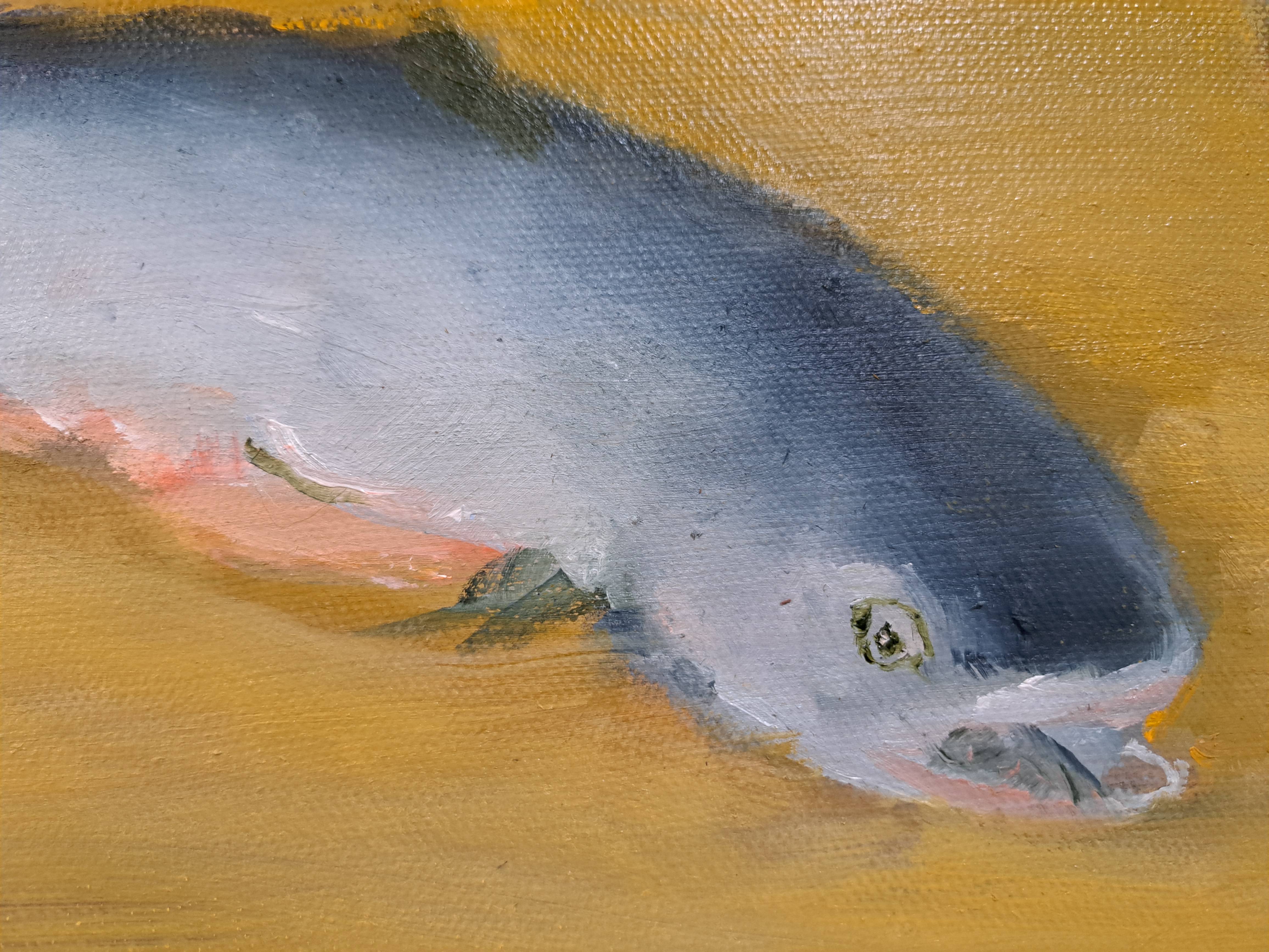 Pumpkin and salmon Expressive and gestural Painting Oleksandr Topchyi - Subjektiv.art