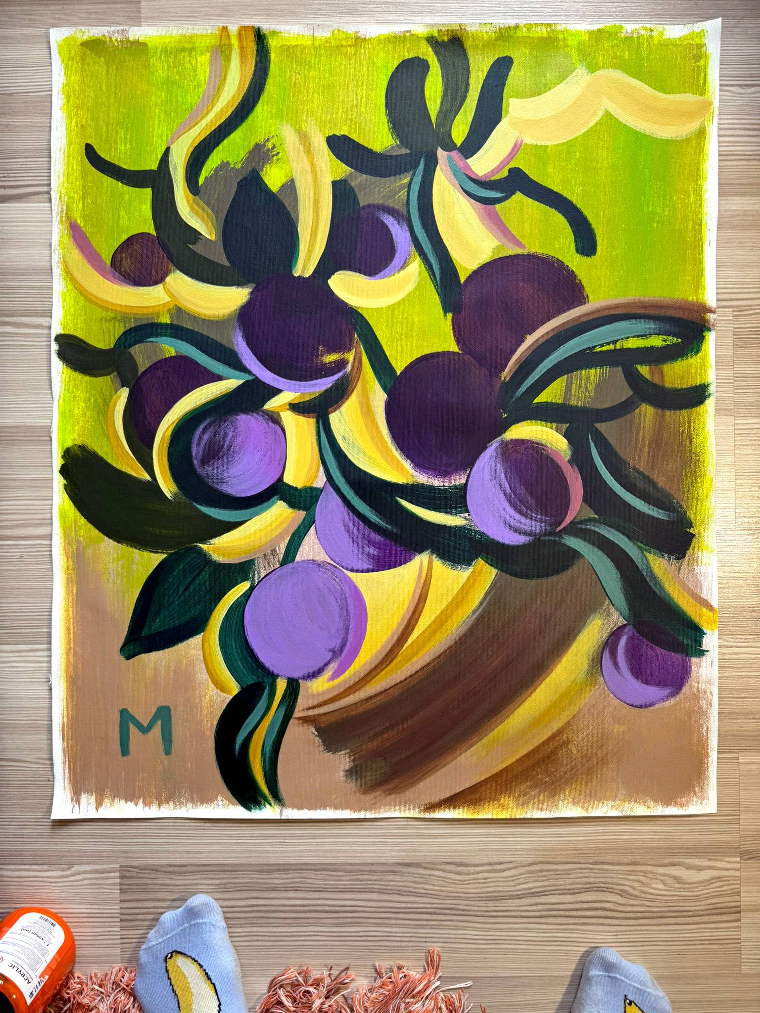 Violet Case Modern Painting Marta Andrusenko - Subjektiv.art