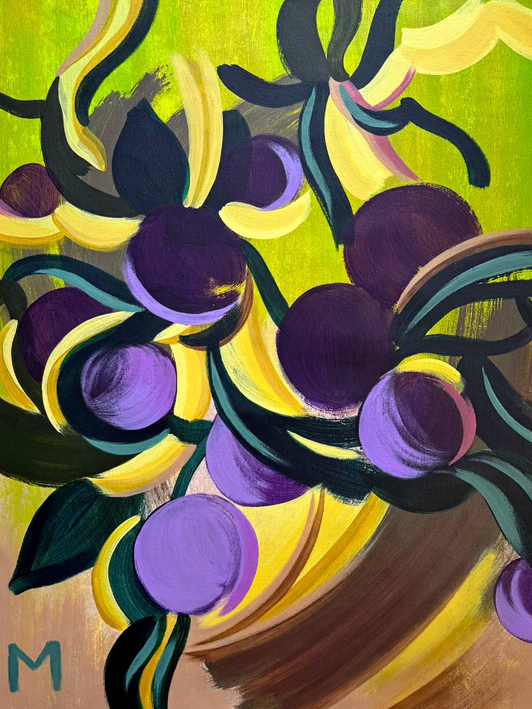 Violet Case Modern Painting Marta Andrusenko - Subjektiv.art