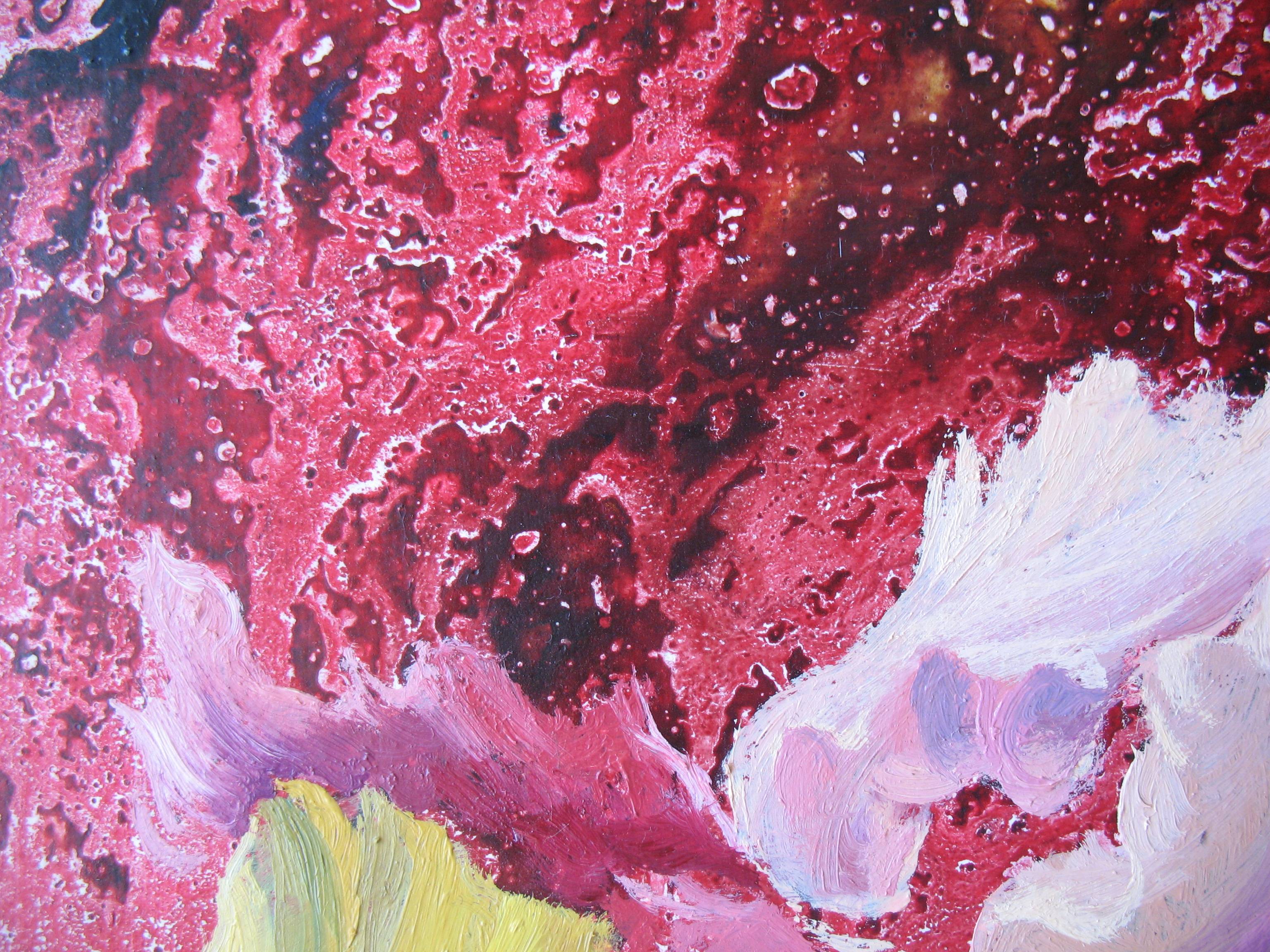 Irises Expressive and gestural Painting Lana Korolievskaia - Subjektiv.art