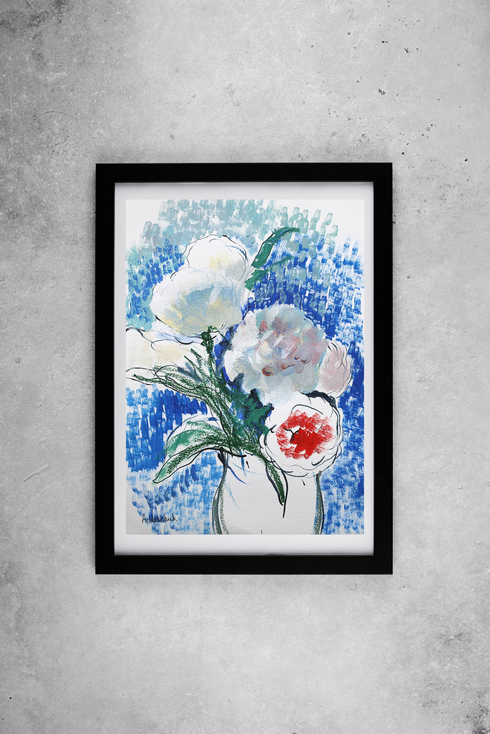 Peonies Impressionistic Painting Artem Andreichuk - Subjektiv.art