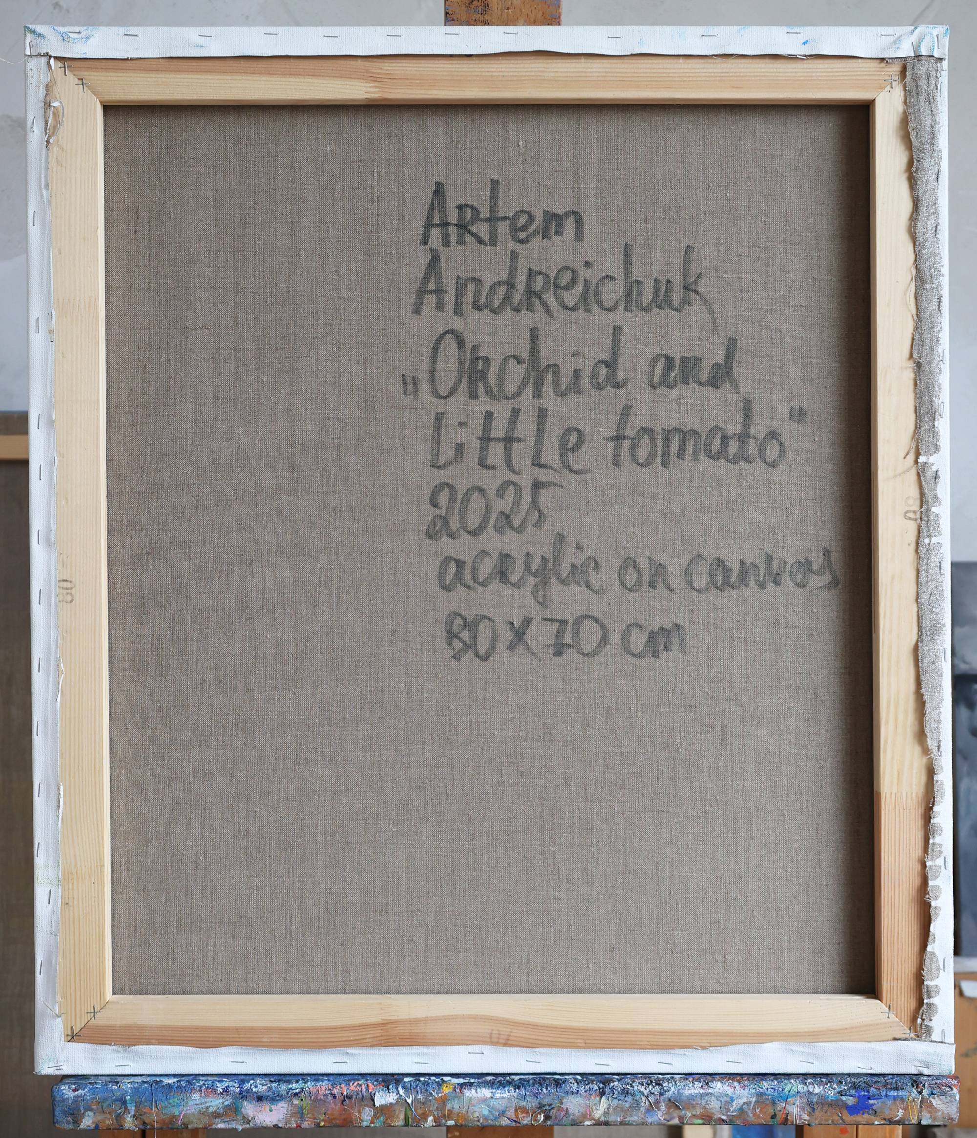 Orchid and little tomato Fine Art Painting Artem Andreichuk - Subjektiv.art