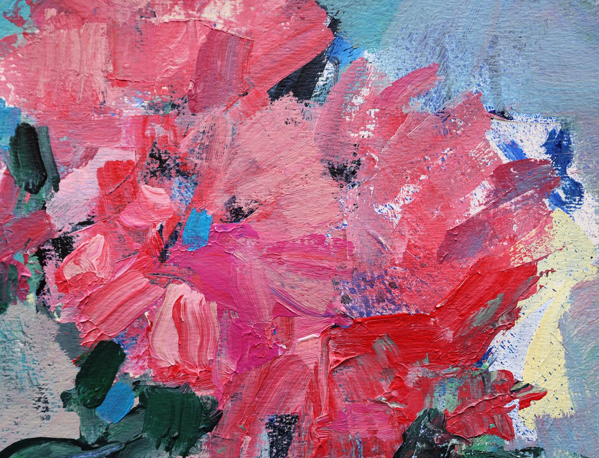 Pink Roses Impressionistic Painting Artem Andreichuk - Subjektiv.art