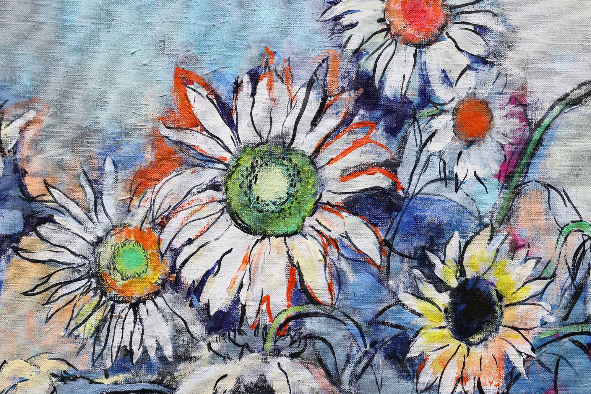 Sunflowers Expressive and gestural Painting Artem Andreichuk - Subjektiv.art