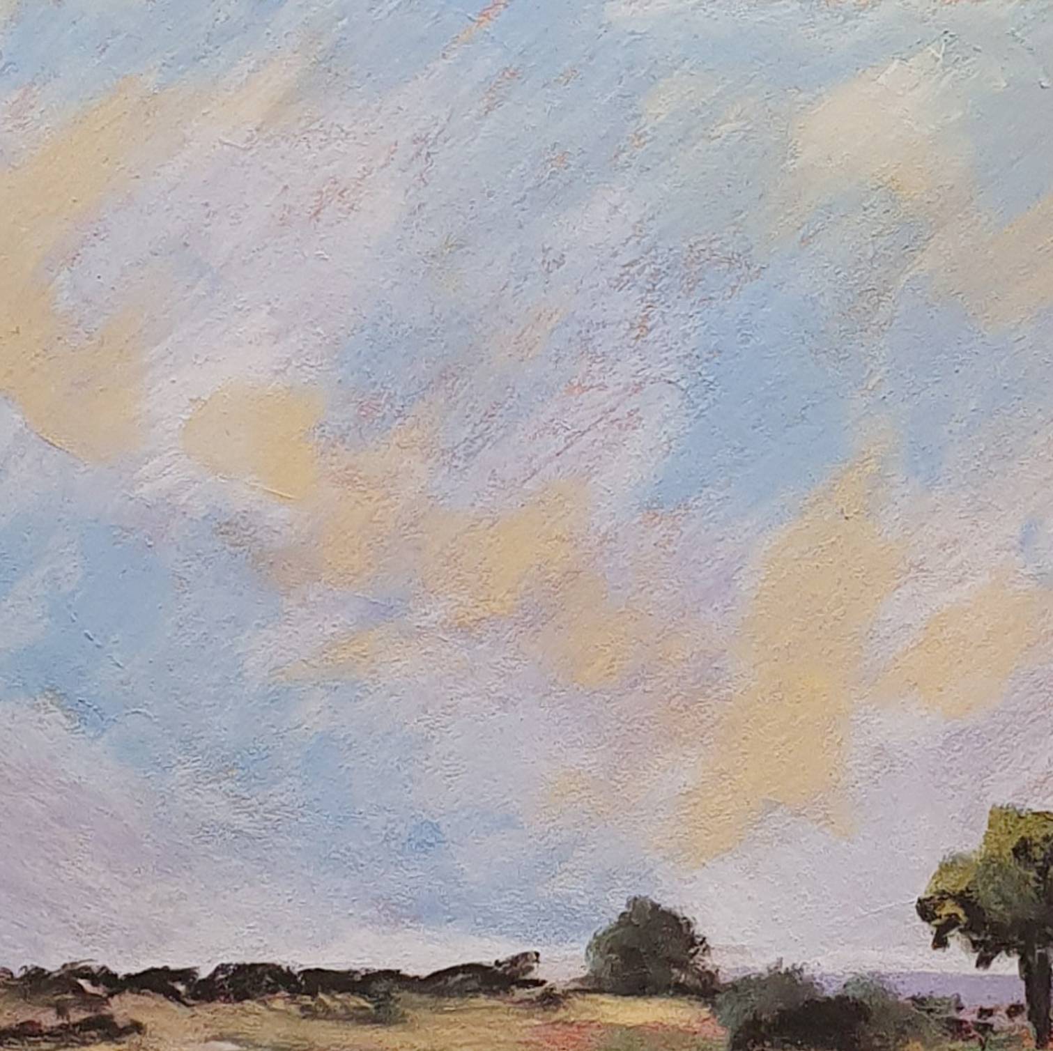 PATH TO PRARIE. Contemporary landscape artwork. 20x30cm Impressionistic Drawing Victoria Stefchyshyna - Subjektiv.art