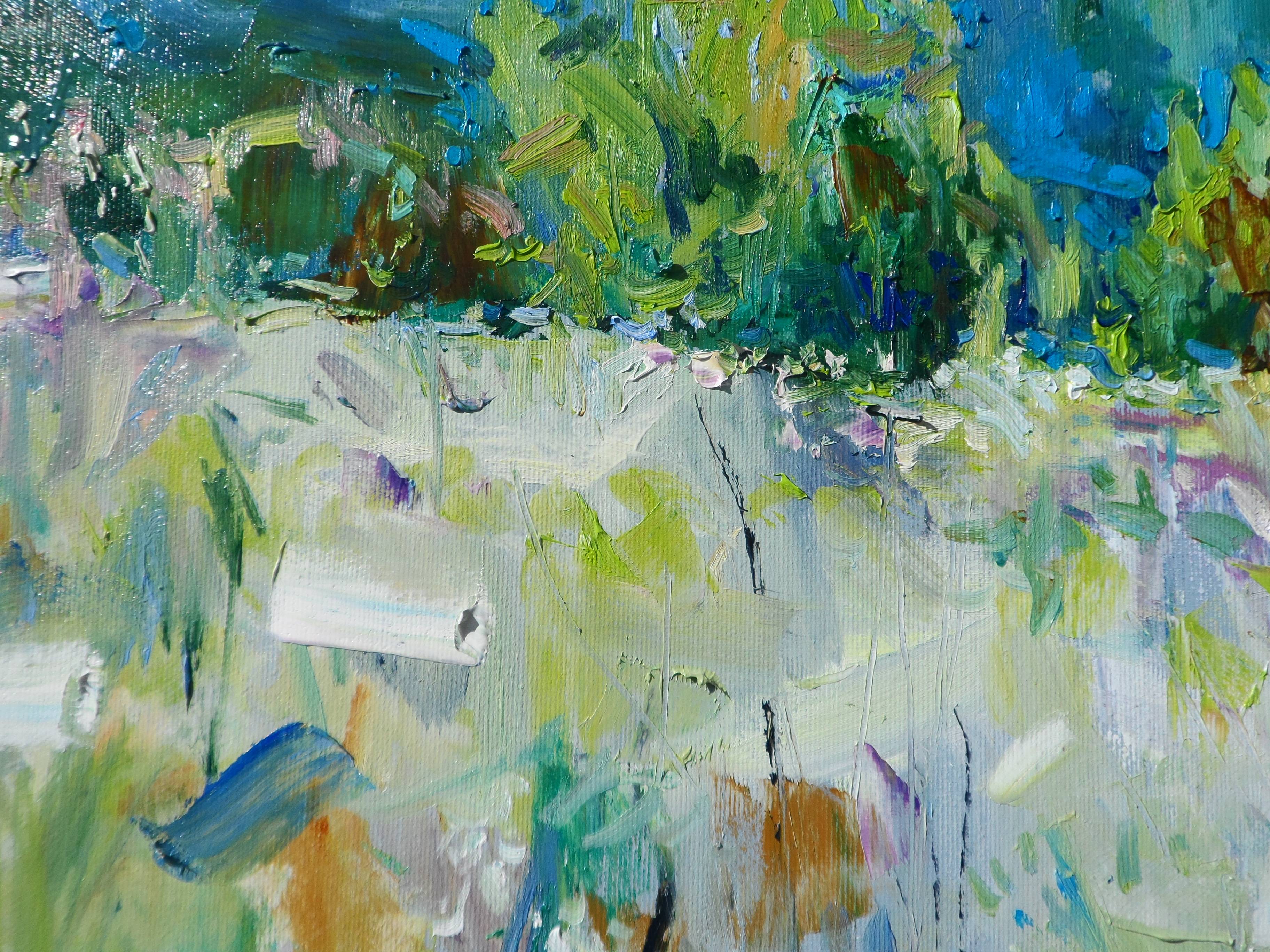 " Childhood summer" Expressive and gestural Painting Yehor Dulin - Subjektiv.art