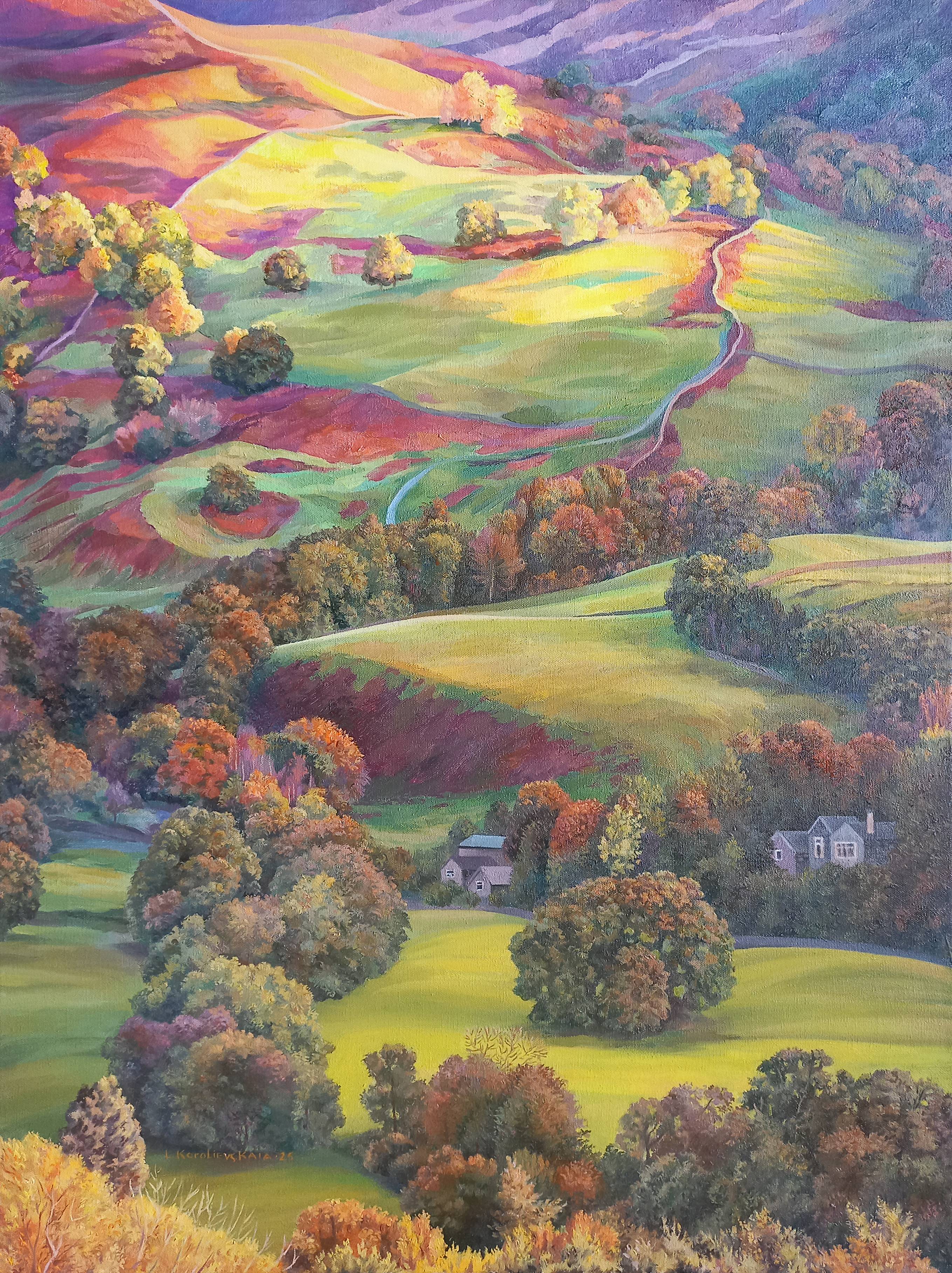 The Sun in the Echo of the Earth Fine Art Painting Lana Korolievskaia - Subjektiv.art