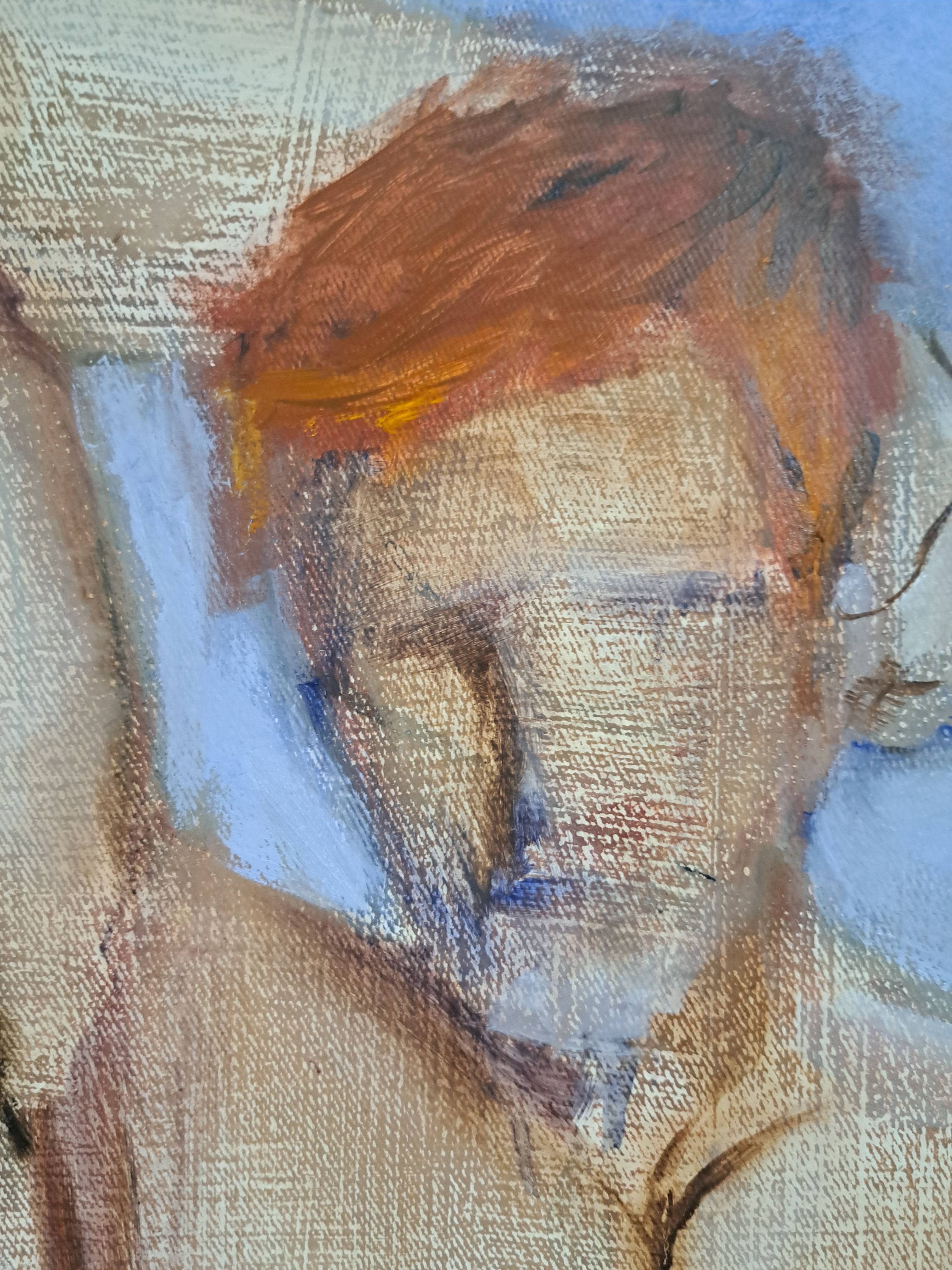 Nudeman Expressive and gestural Painting Oleksandr Topchyi - Subjektiv.art
