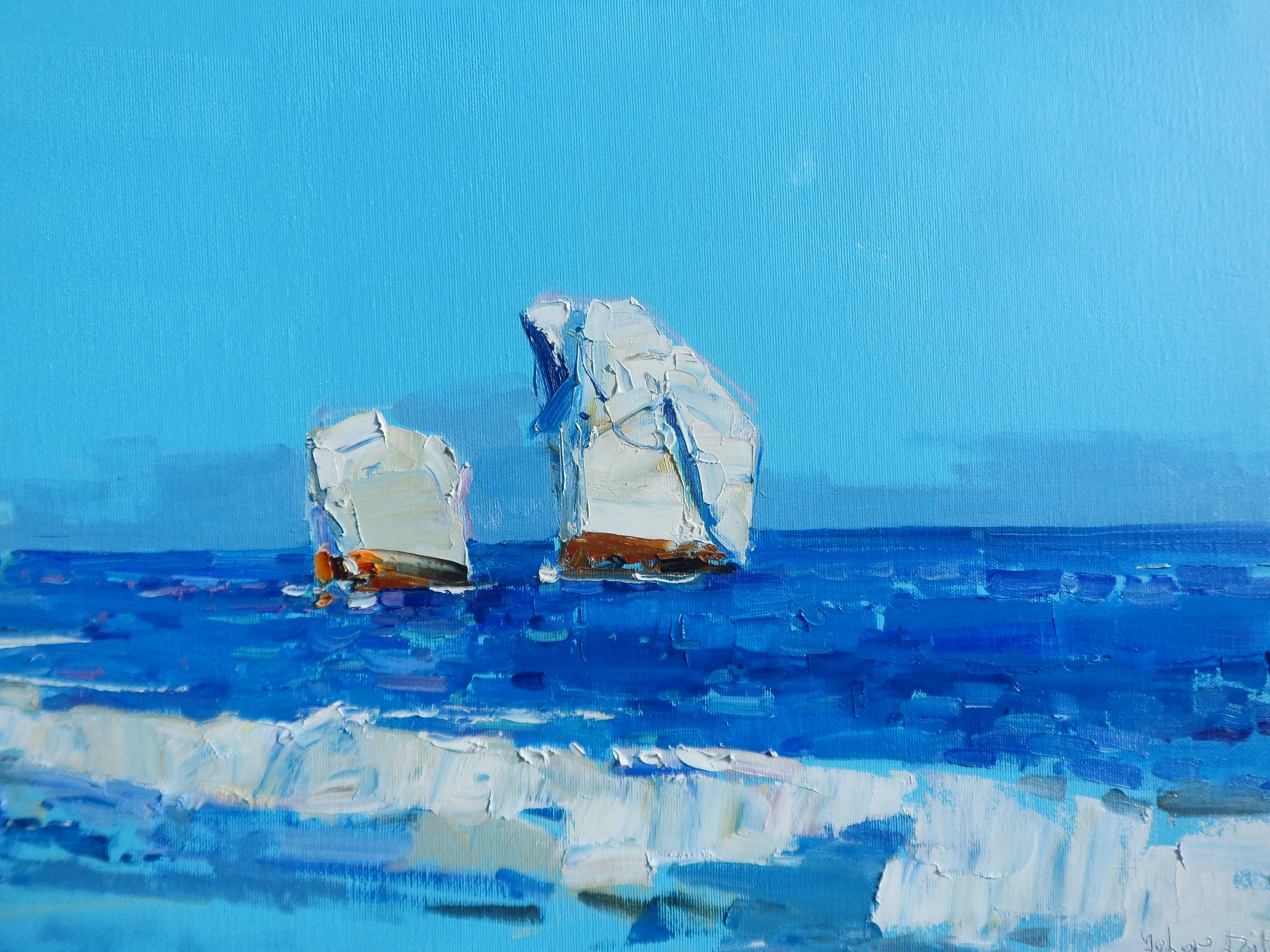 " Sea ​​coast of Italy " Impressionistic Painting Yehor Dulin - Subjektiv.art
