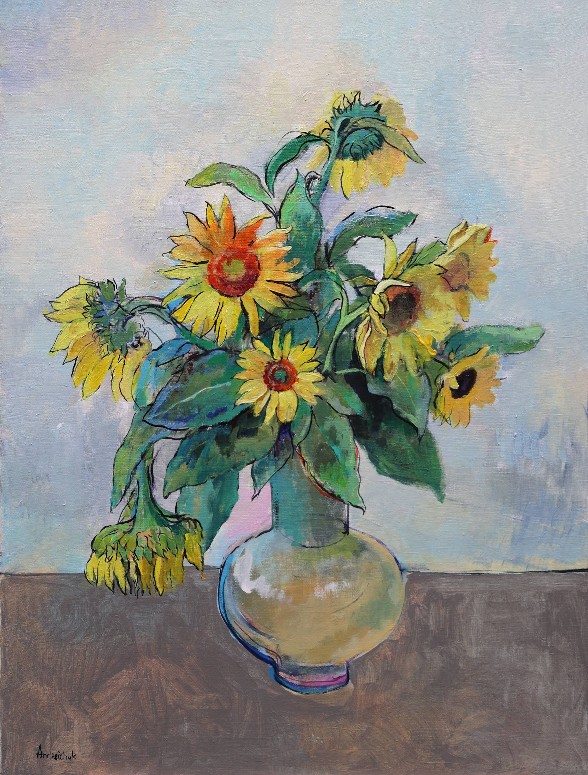 Sunflowers Impressionistic Painting Artem Andreichuk - Subjektiv.art