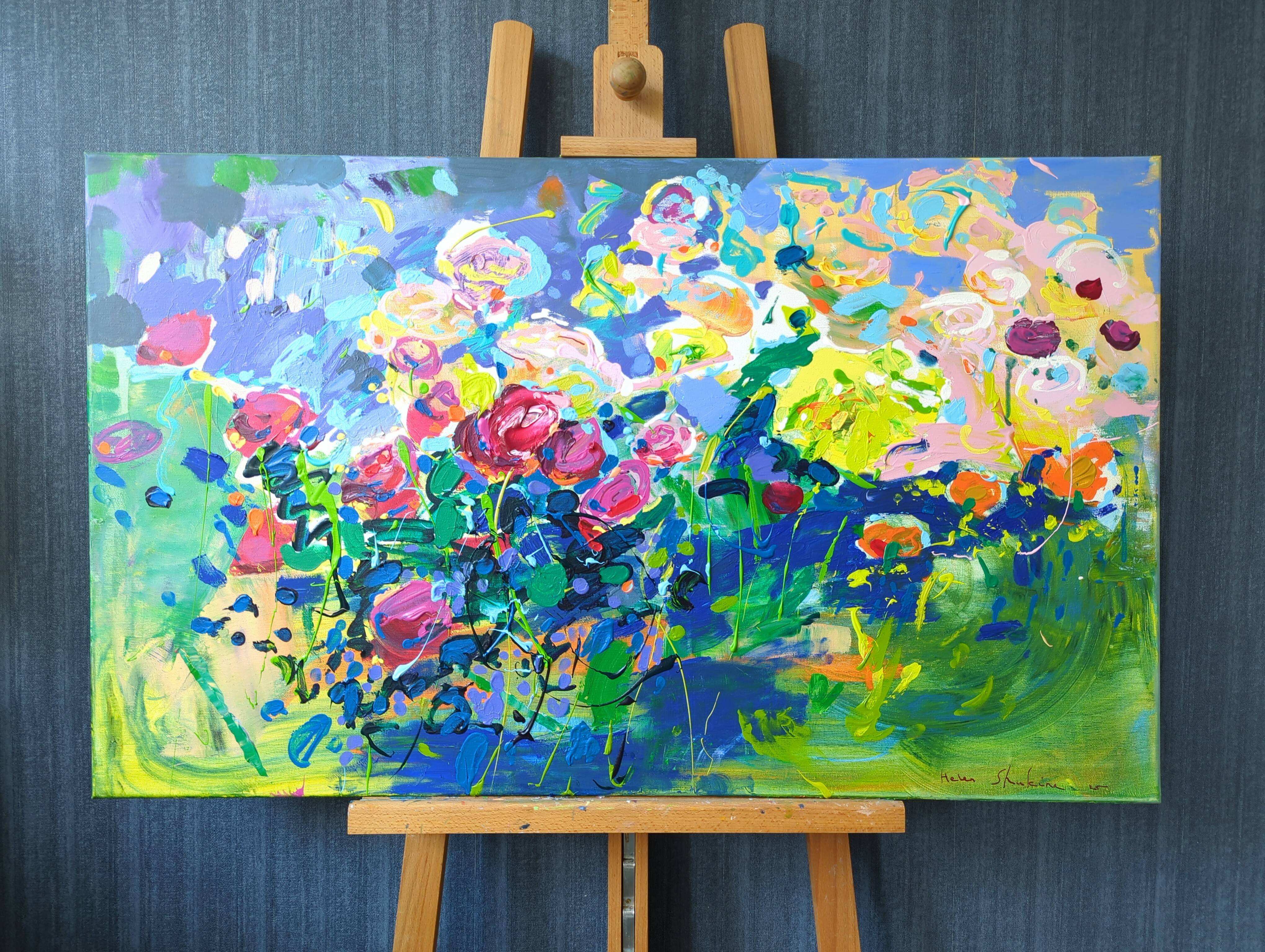 "In The Heart of the Garden" Expressive and gestural Painting Helen Shukina - Subjektiv.art