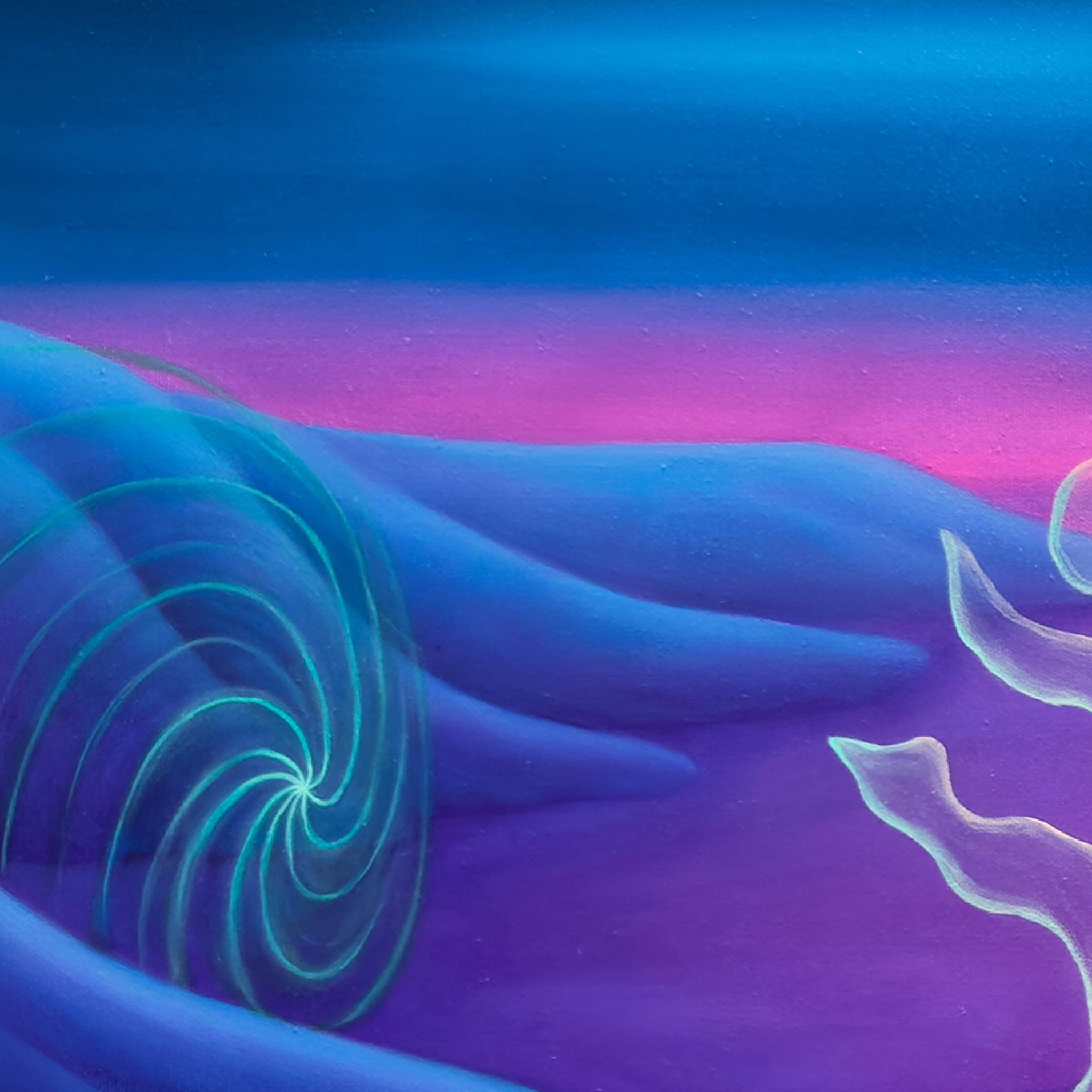 Astral fire Surrealistic Painting Ket White - Subjektiv.art